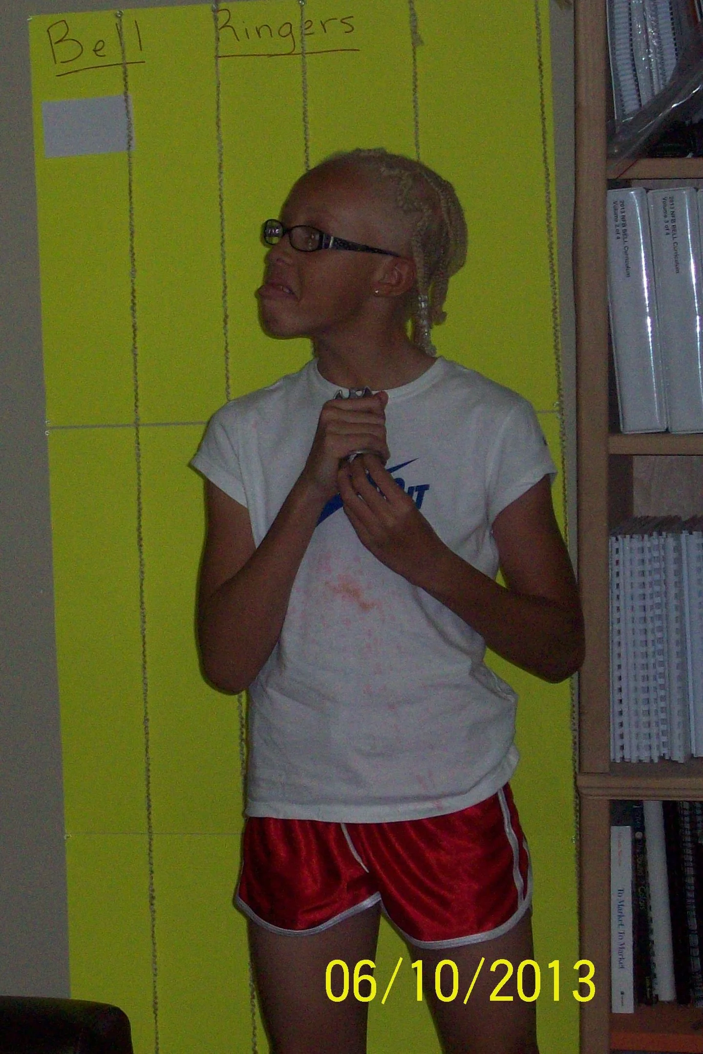 Kiona telling her bellringer