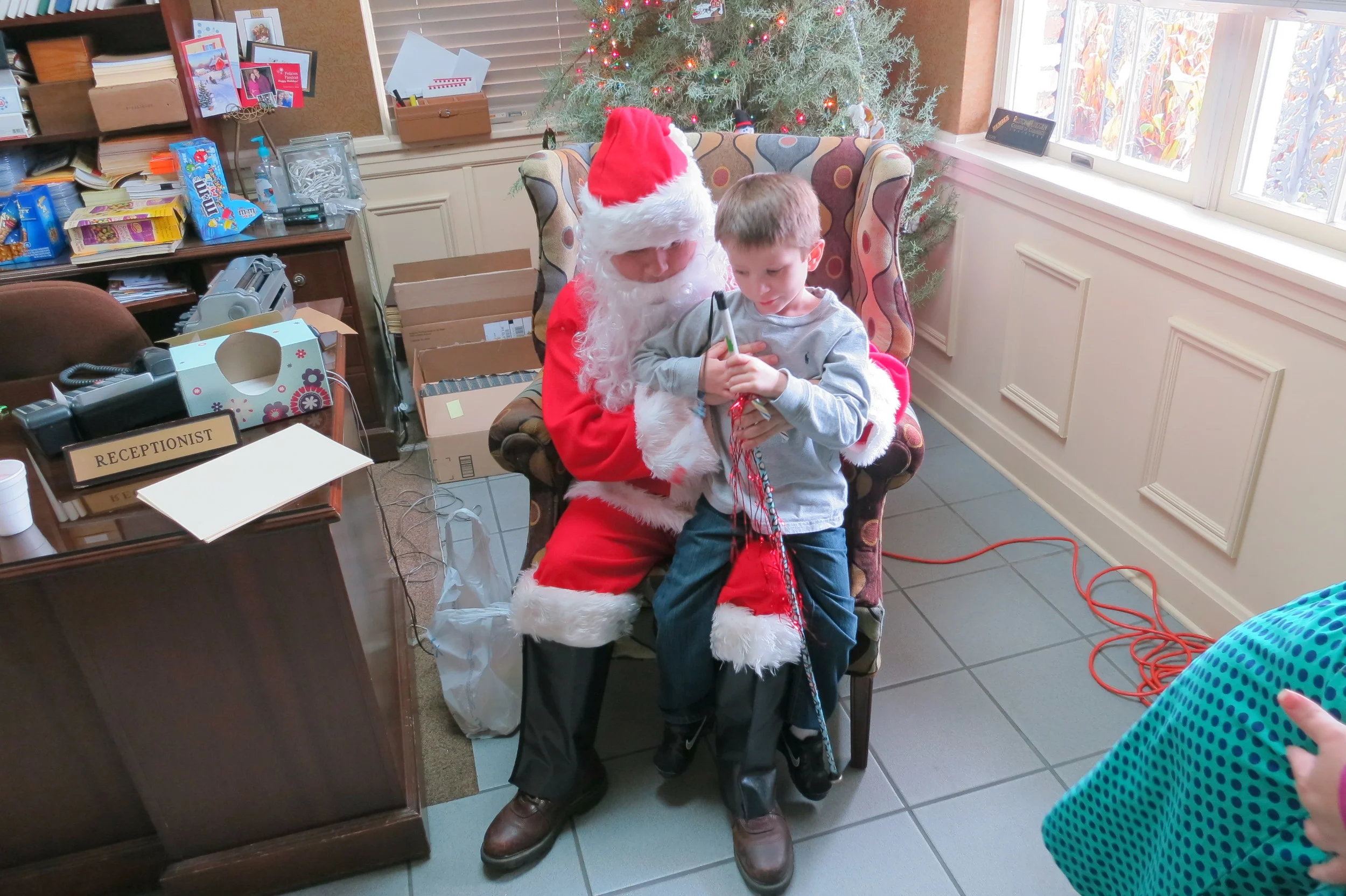 Jordan tells Santa what he wants for Christmas