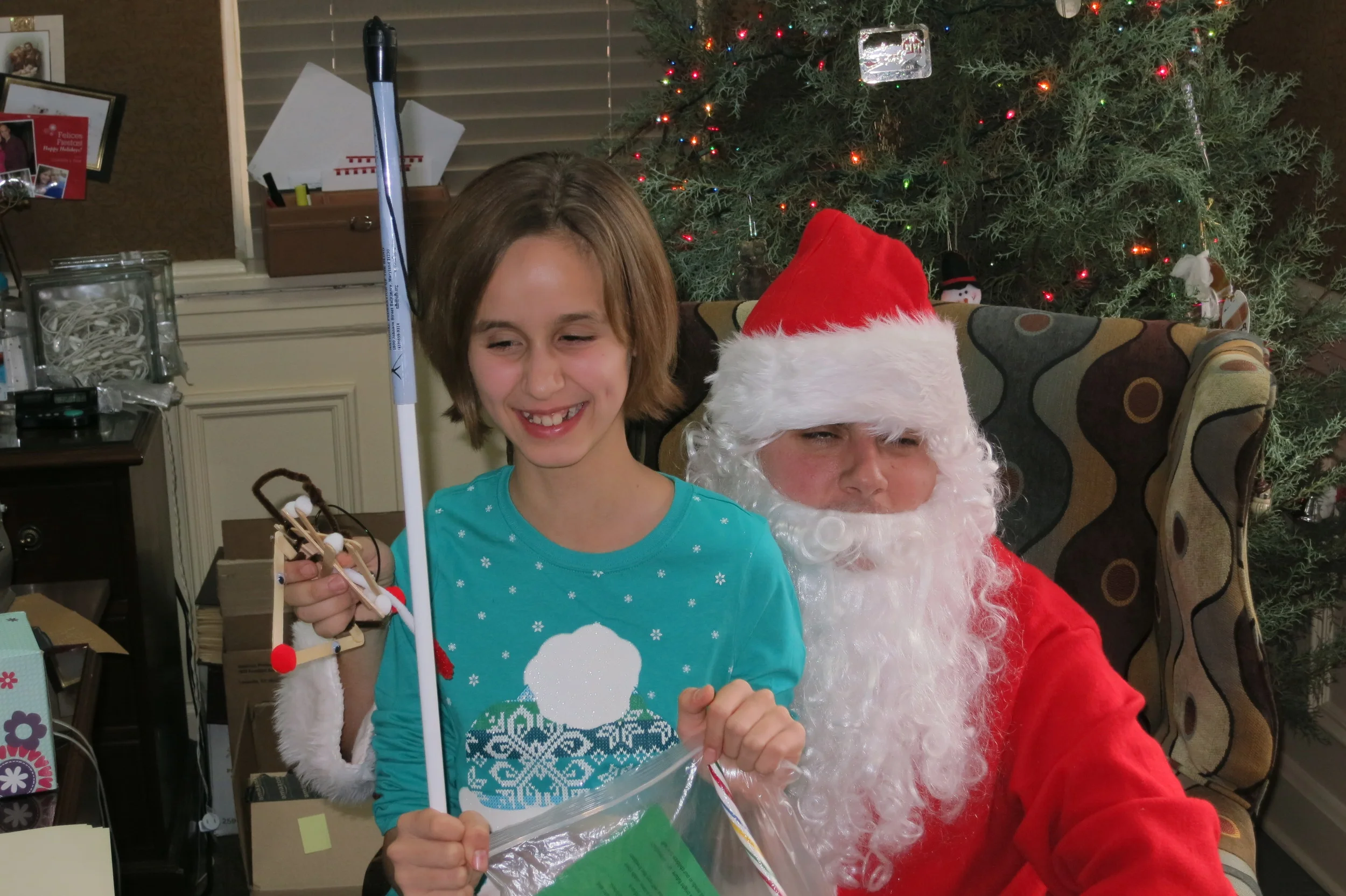 Lindsay and santa