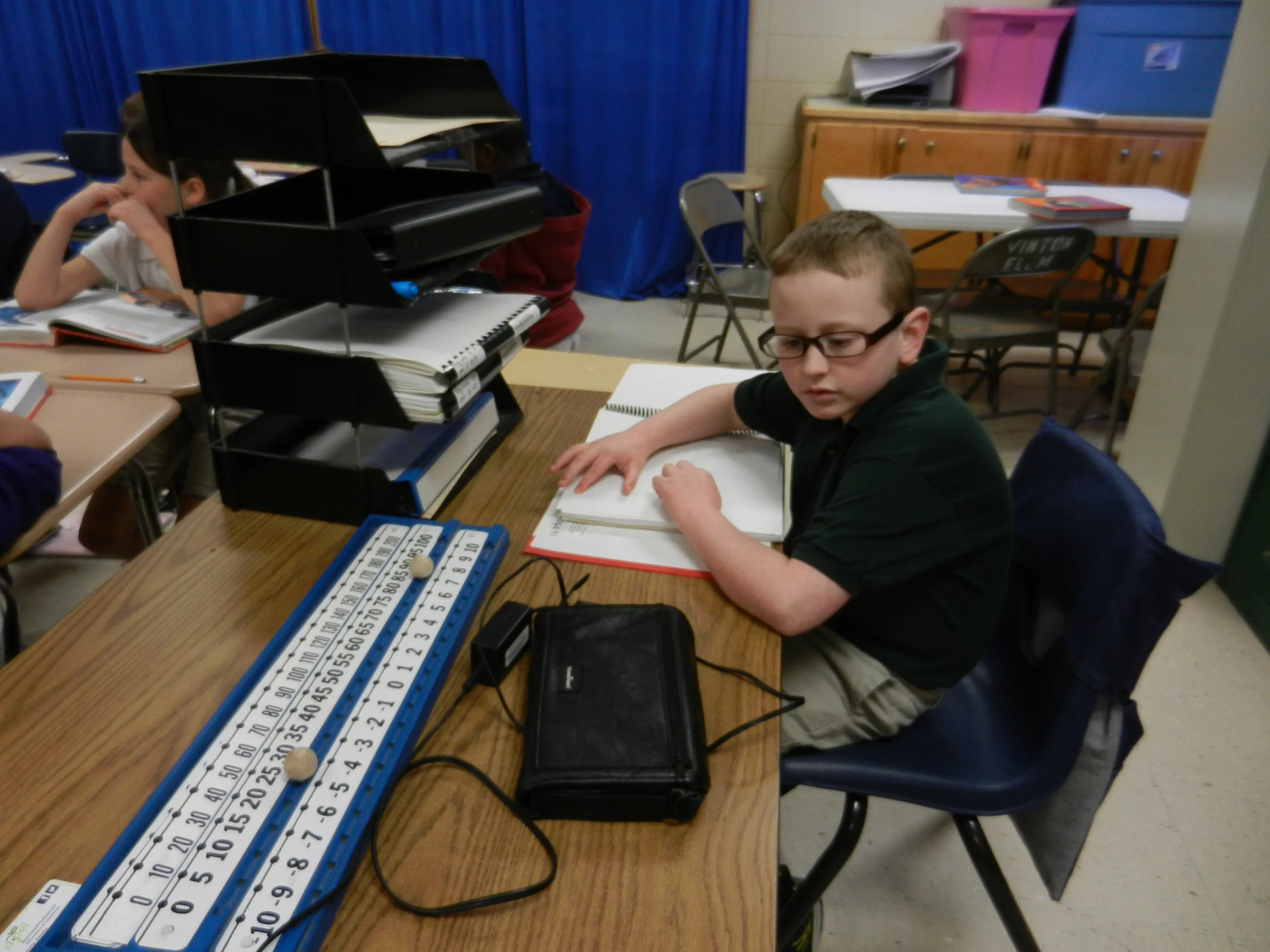 Brandon (11 years old) uses high and low tech