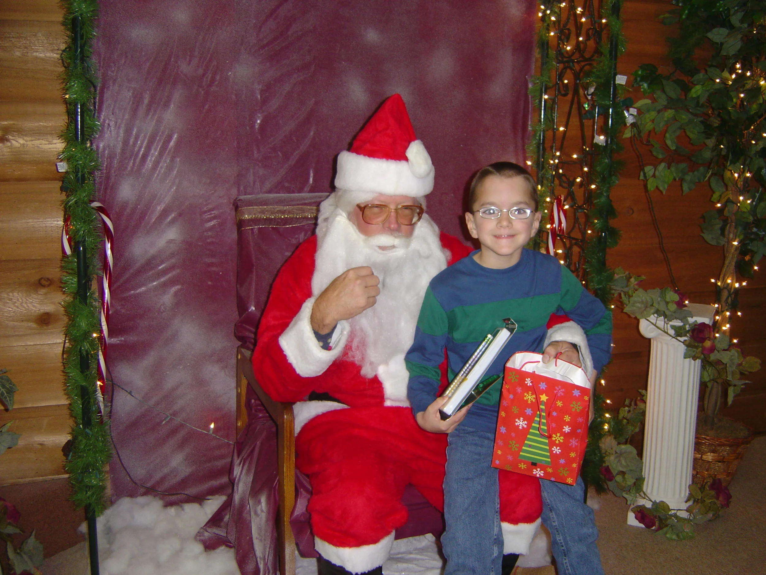 Caleb and Santa