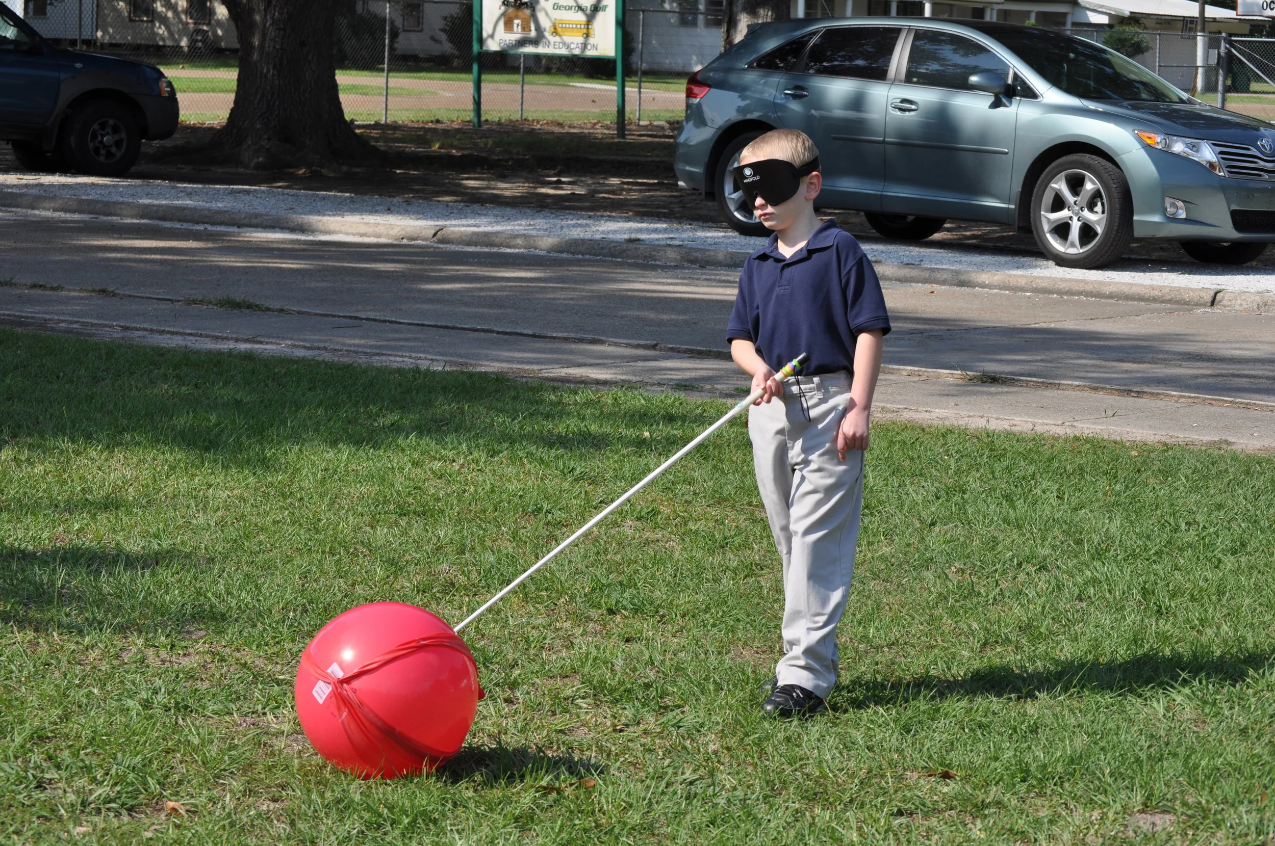 Brandon Sleep playing shade soccer