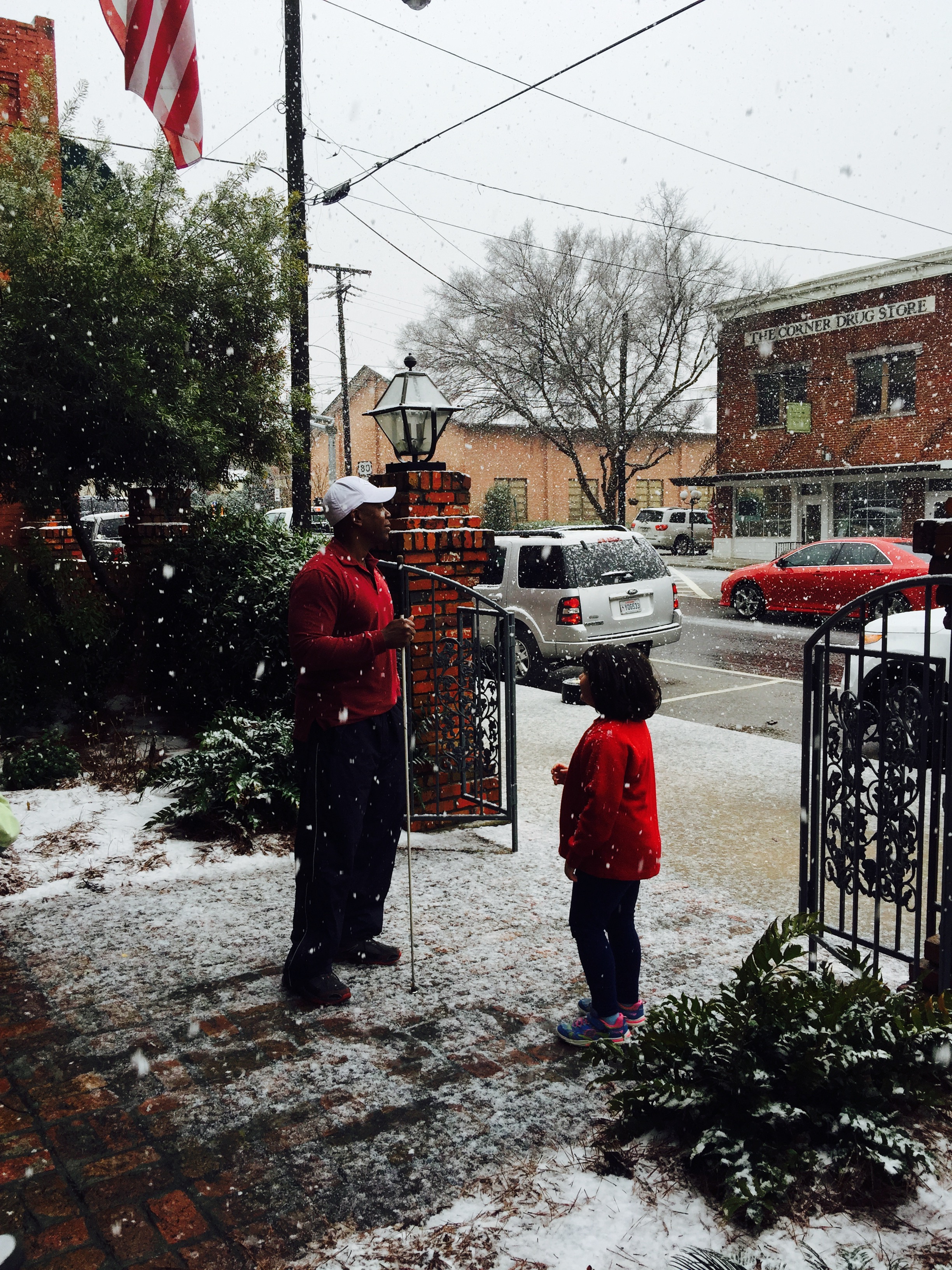 Roland and Bri enjoy the snow