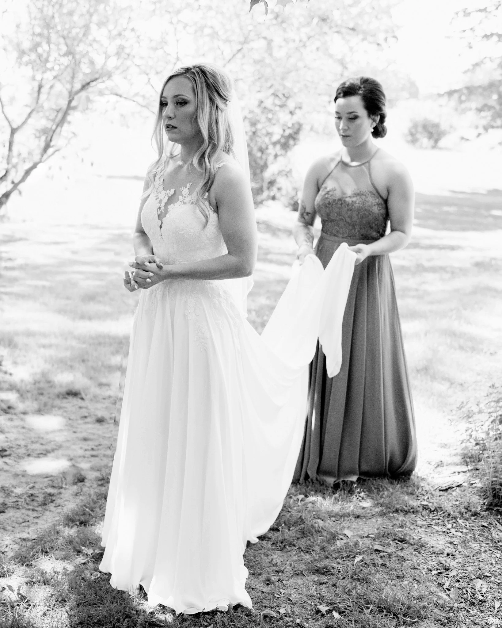 Before the ceremony: Deep Breaths. "Everyone is going to be looking at me"
After the ceremony:  Married. Relaxed. Best day ever.