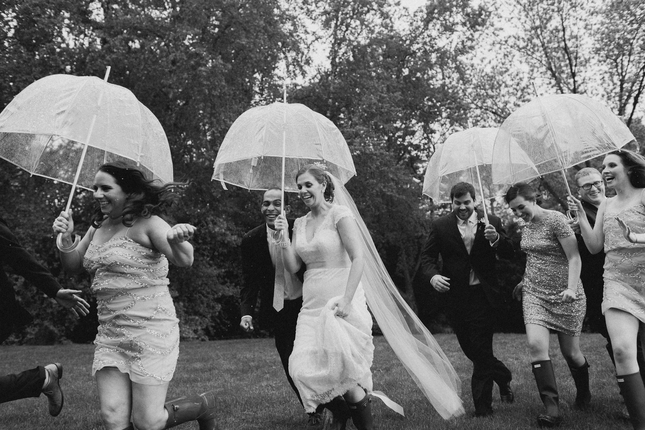 We can't plan for a sun-drenched afternoon wedding, but we can have a mind-set that we'll have fun no matter what happens!