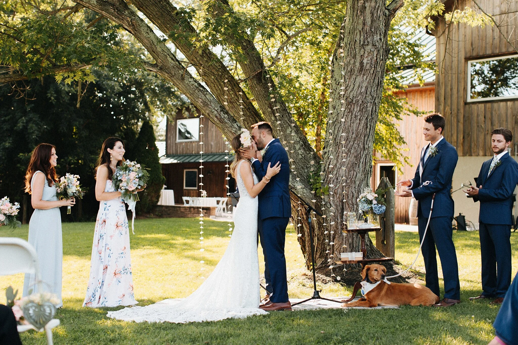rose bank winery summer wedding