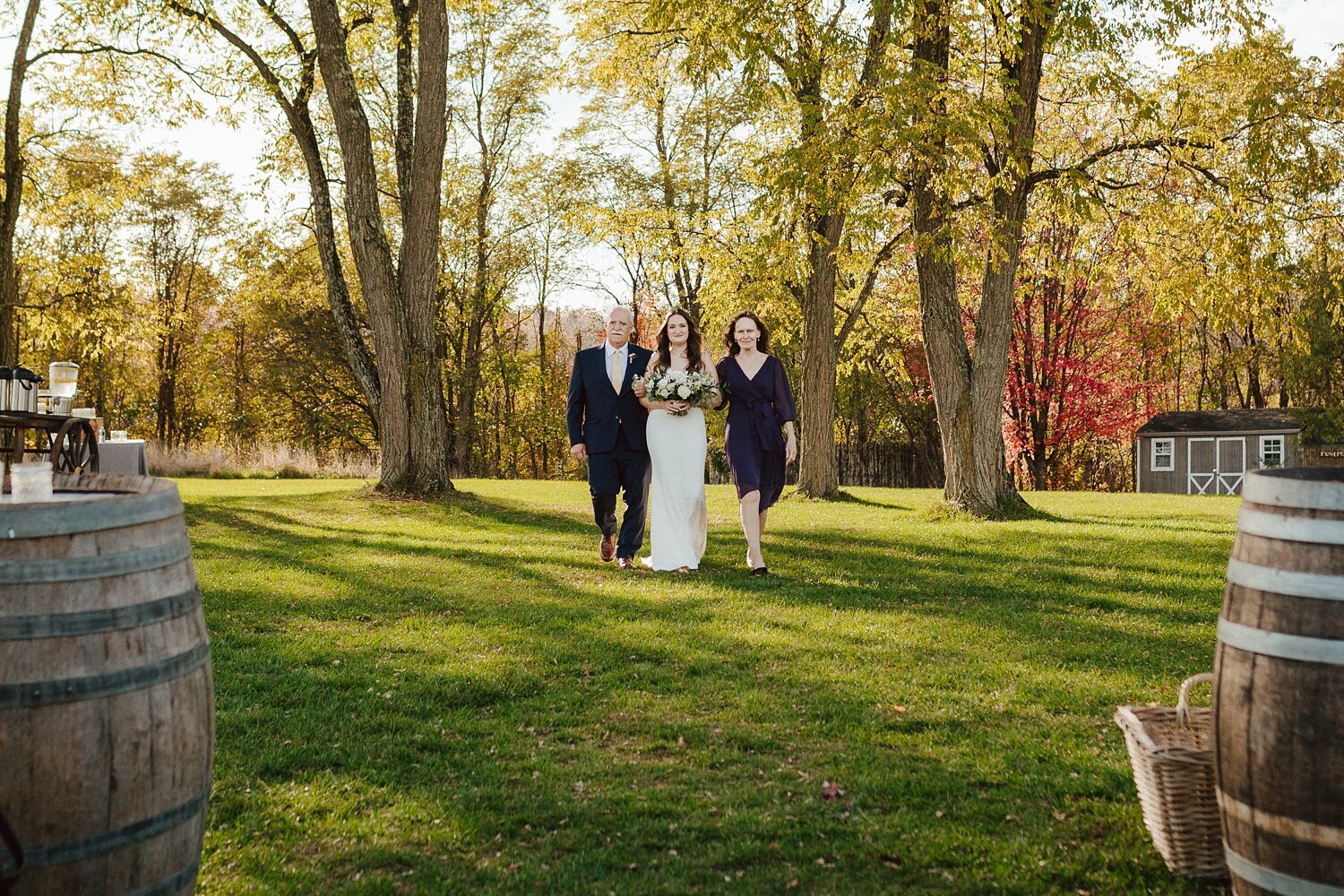 Hudson Valley Fall Winery Wedding