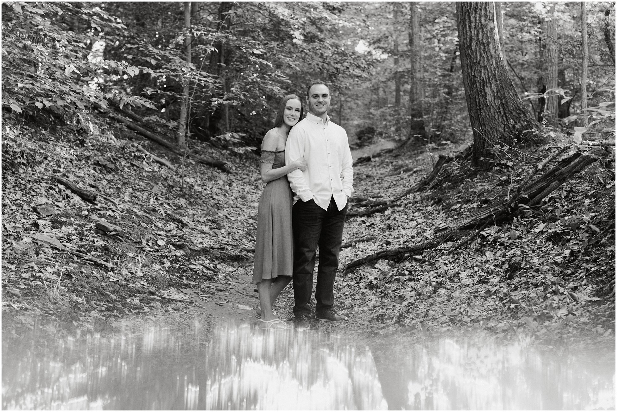 Bucks County engagement photos at Tyler State Park