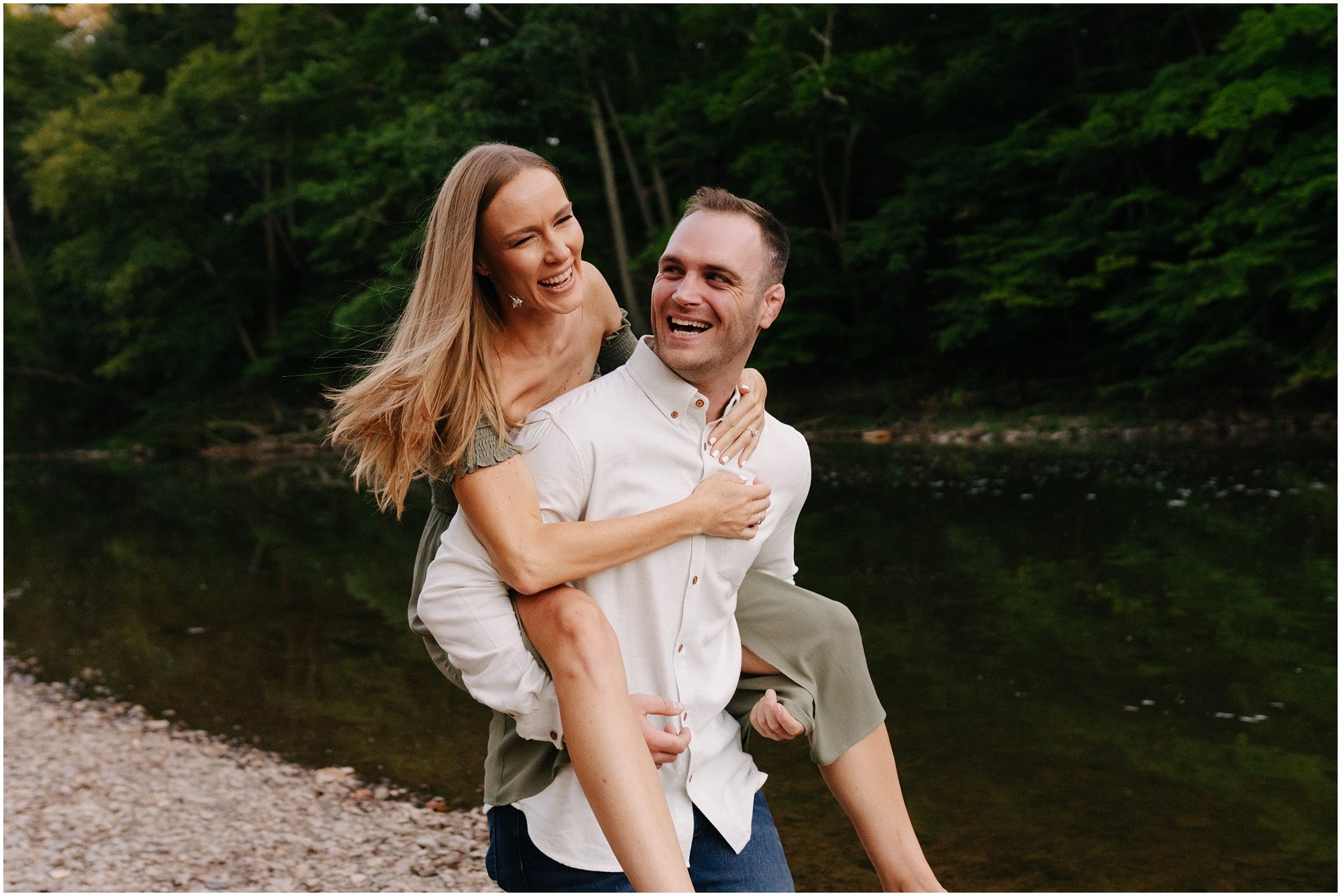 Bucks County engagement photos at Tyler State Park