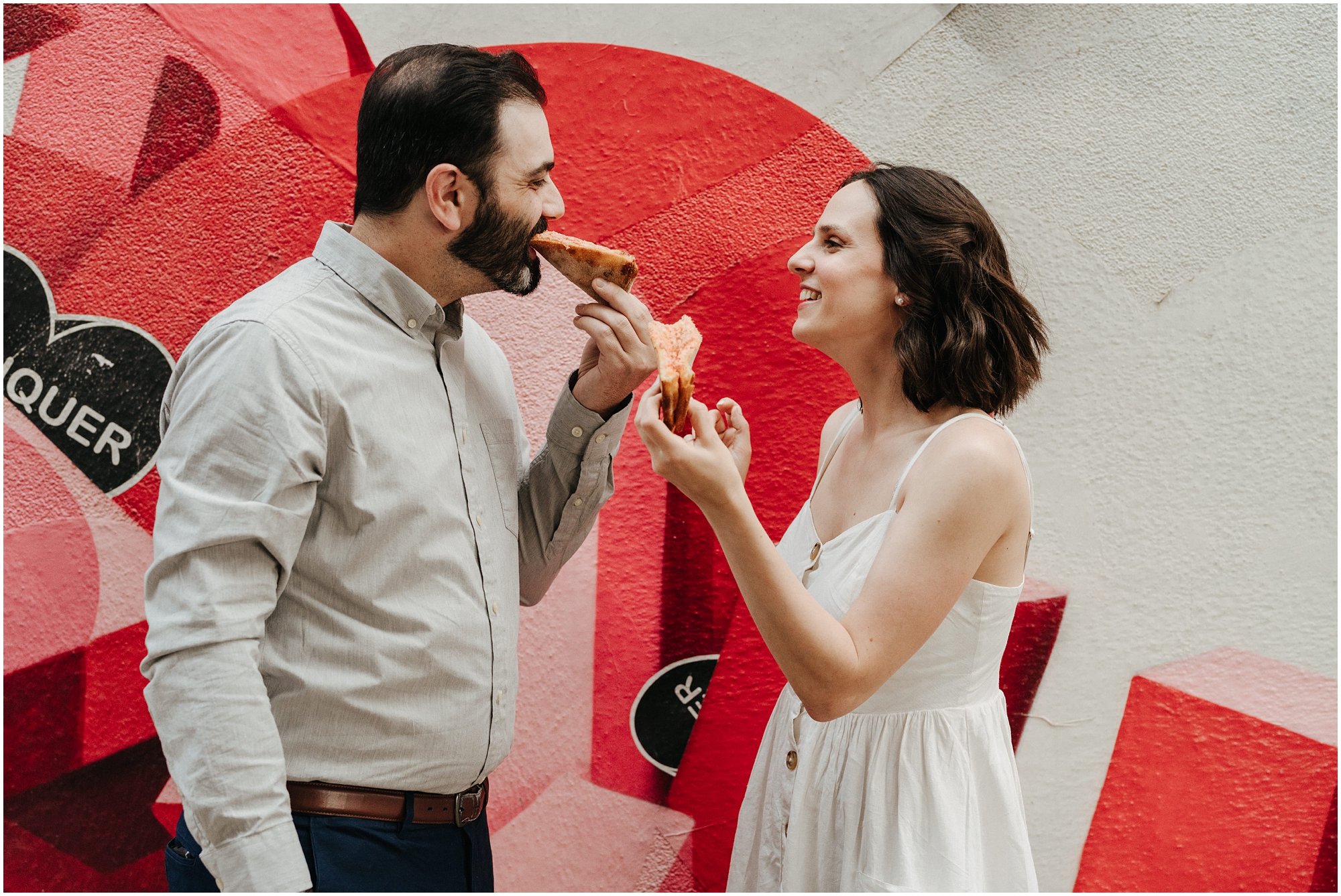 Fishtown Engagement Session In Philly Featuring Pizza