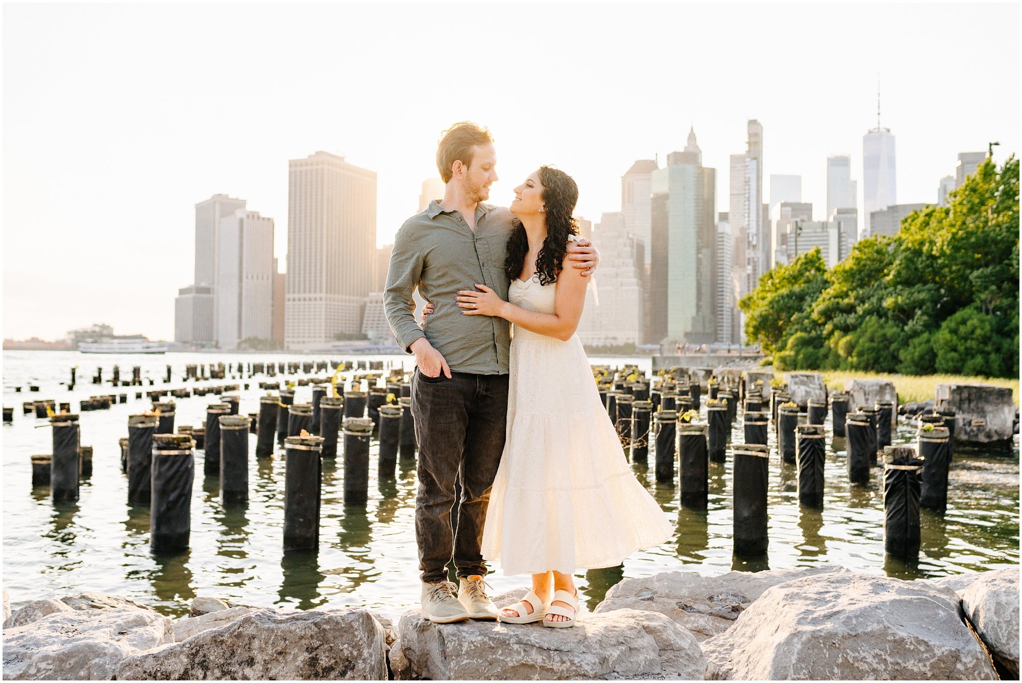 Summery, Romantic Brooklyn Engagement