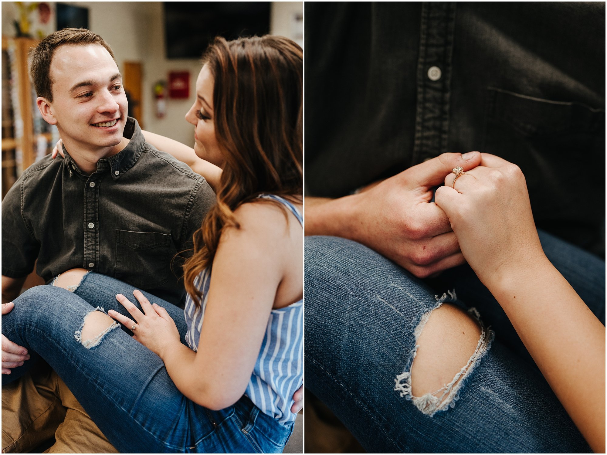 high school sweetheart engagement session