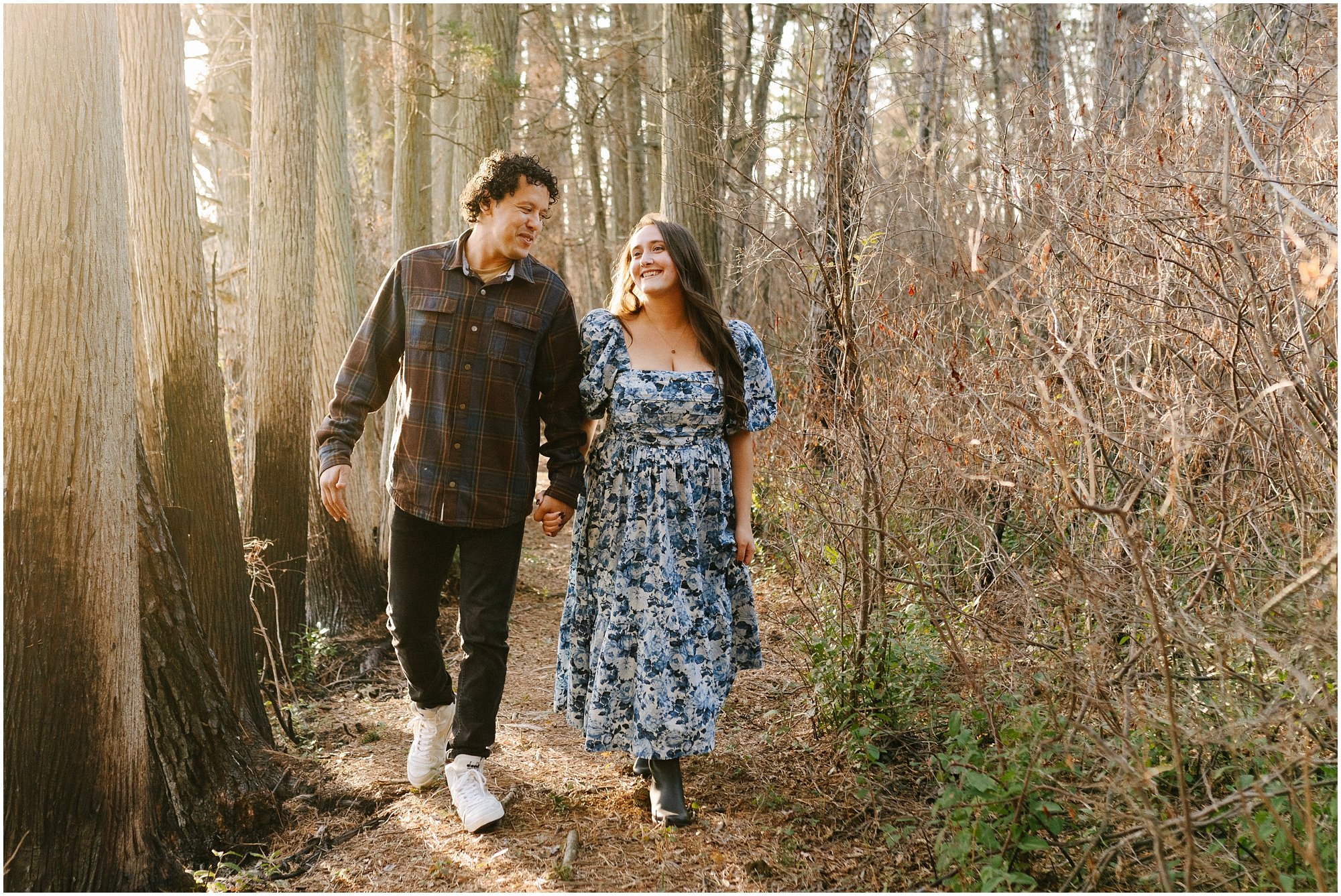 Woodsy Fall Engagement Session in the New Jersey Pine Barrens