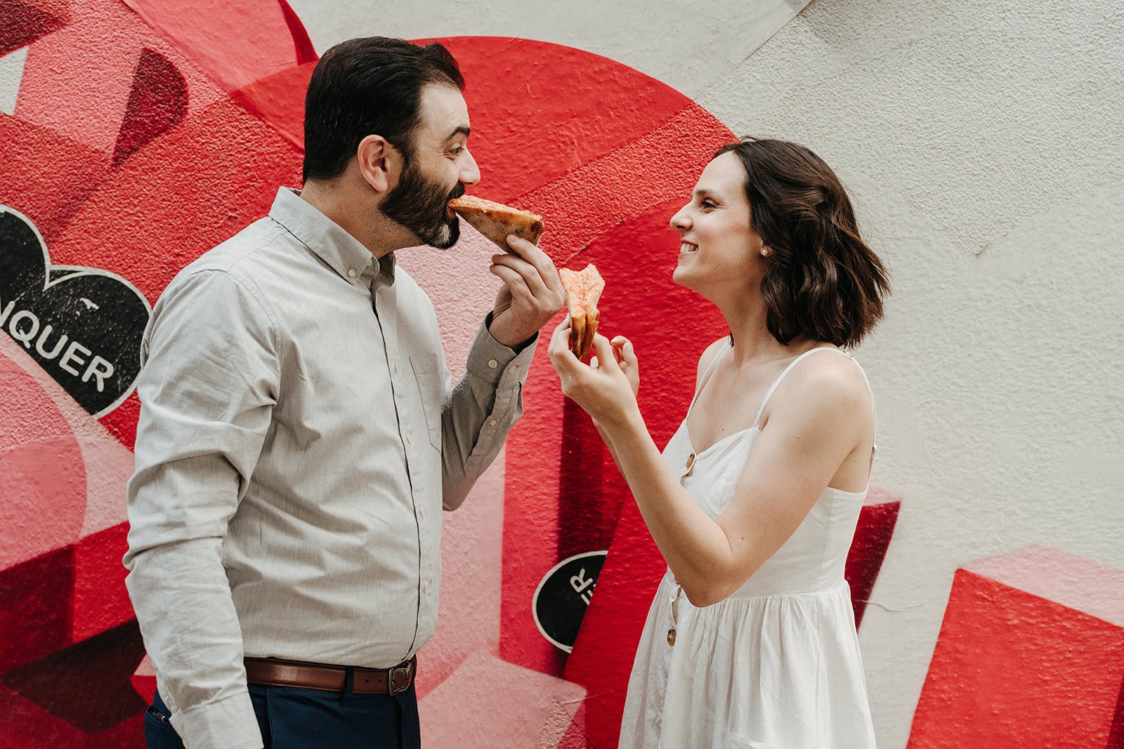 A Fishtown Engagement Session In Philly Featuring Pizza!