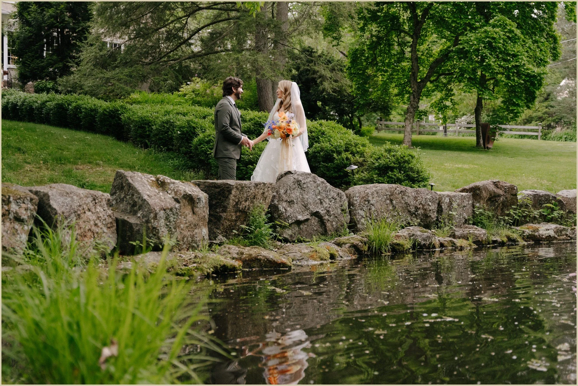 spring, garden, blue, white, estate, wedding, bucks, county