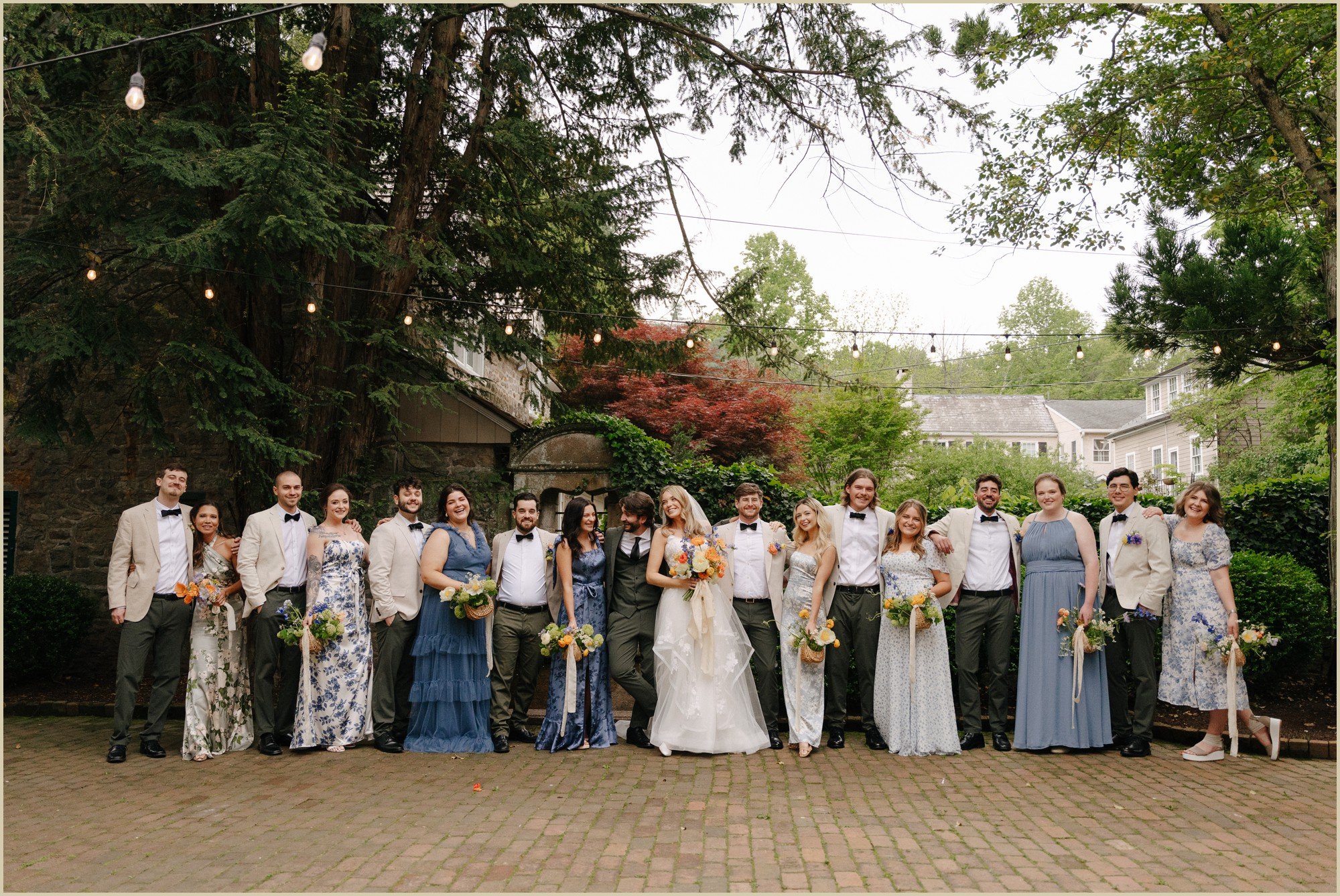 spring, garden, blue, white, estate, wedding, bucks, county