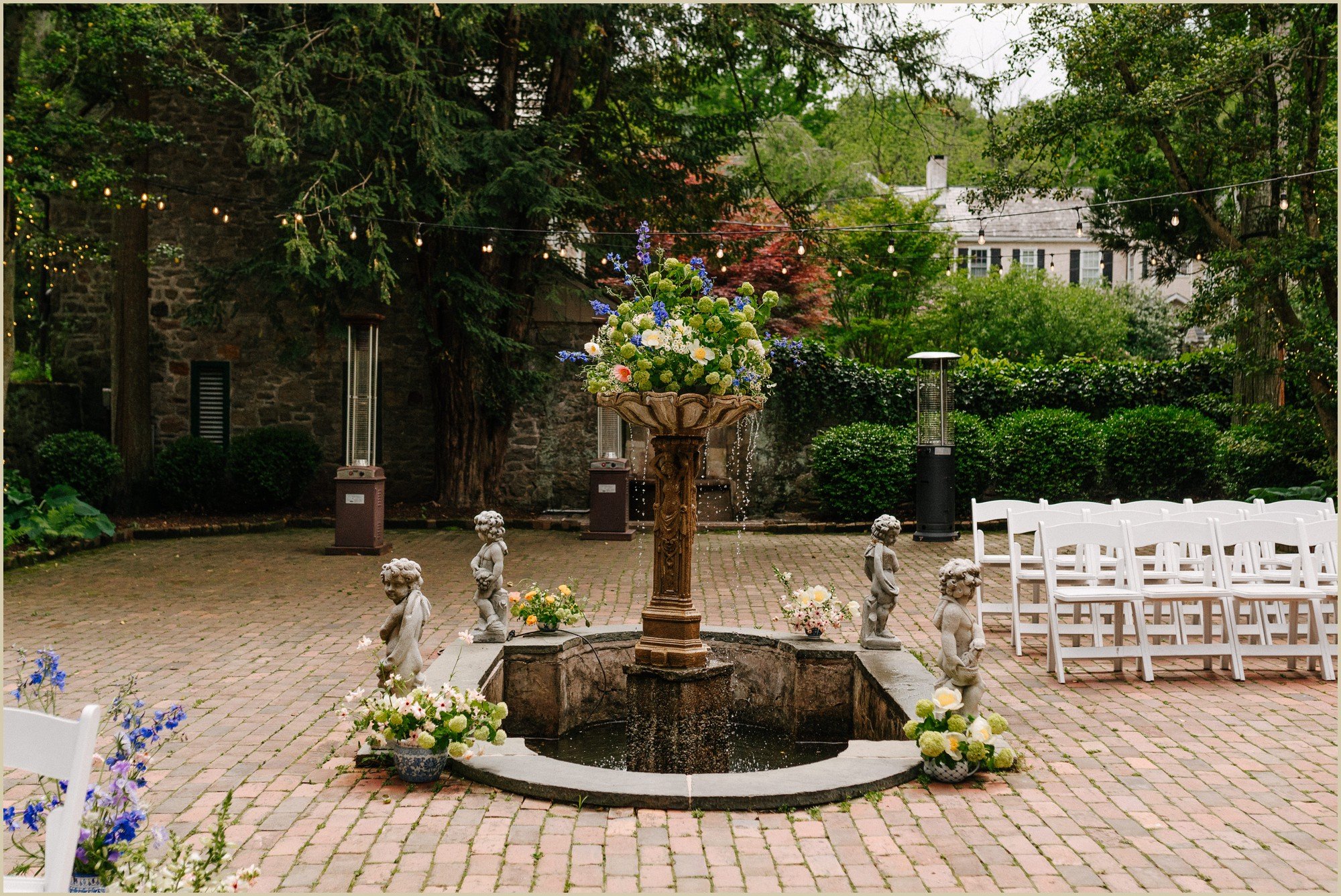 spring, garden, blue, white, estate, wedding, bucks, county
