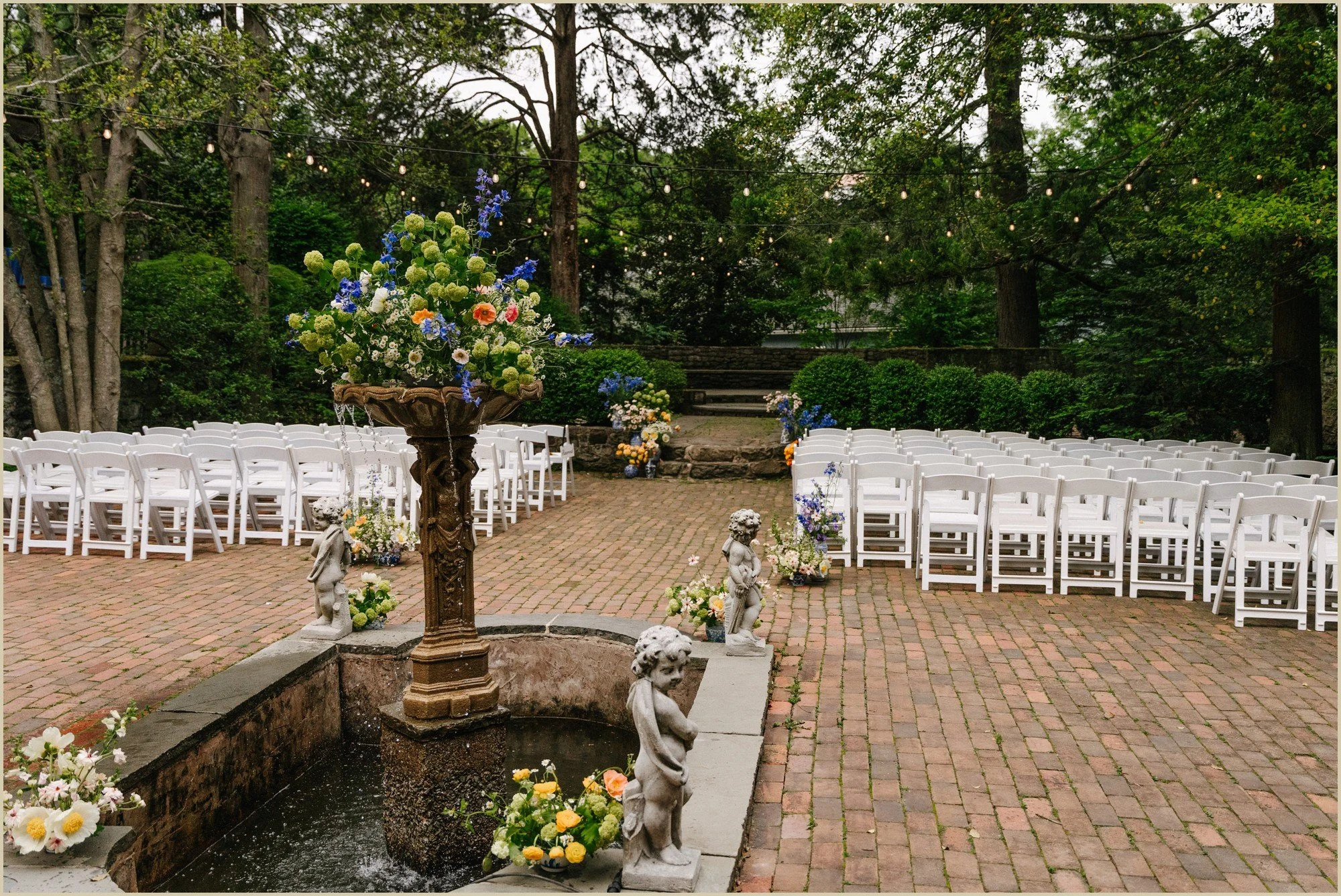 spring, garden, blue, white, estate, wedding, bucks, county