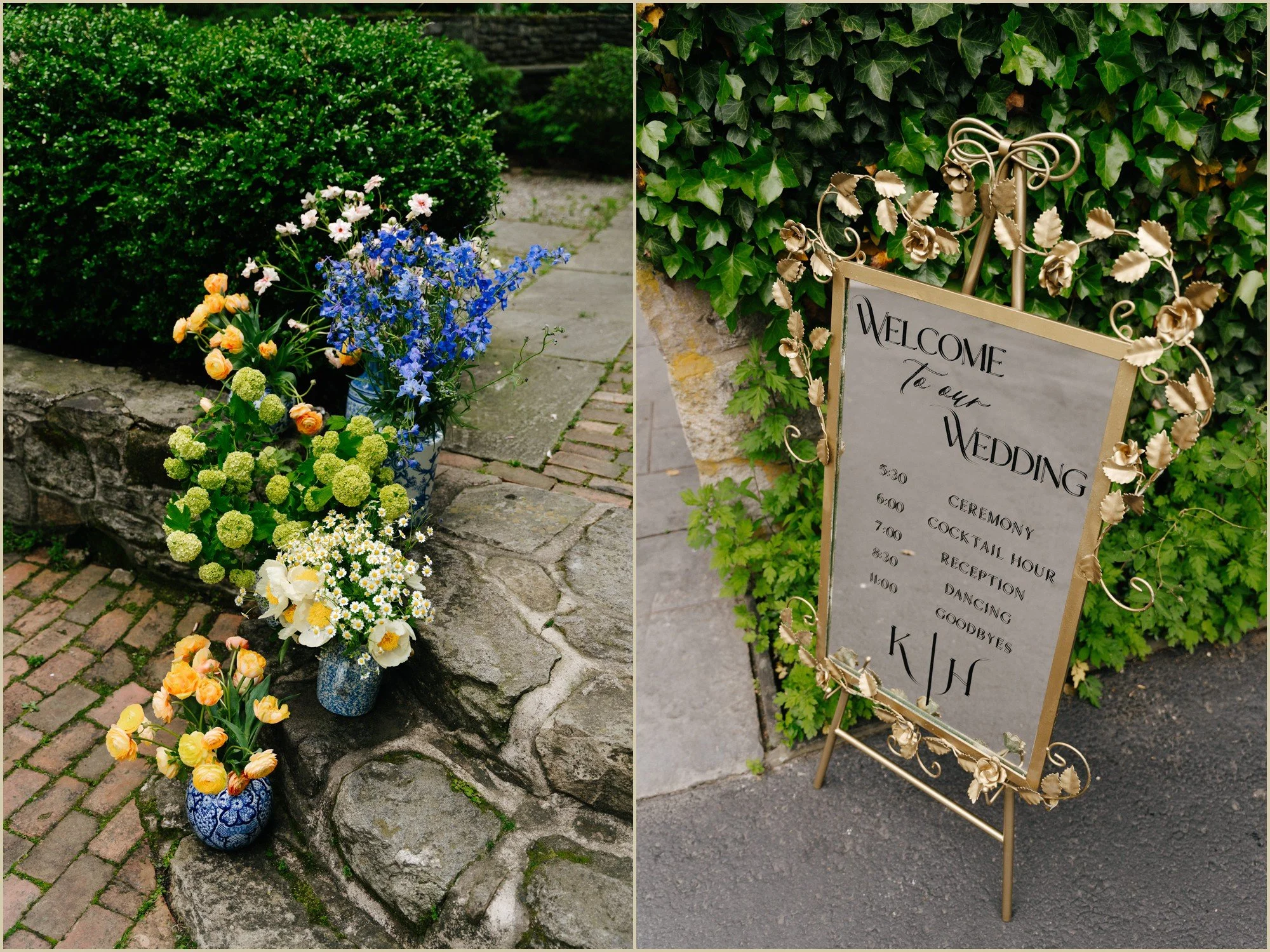 spring, garden, blue, white, estate, wedding, bucks, county