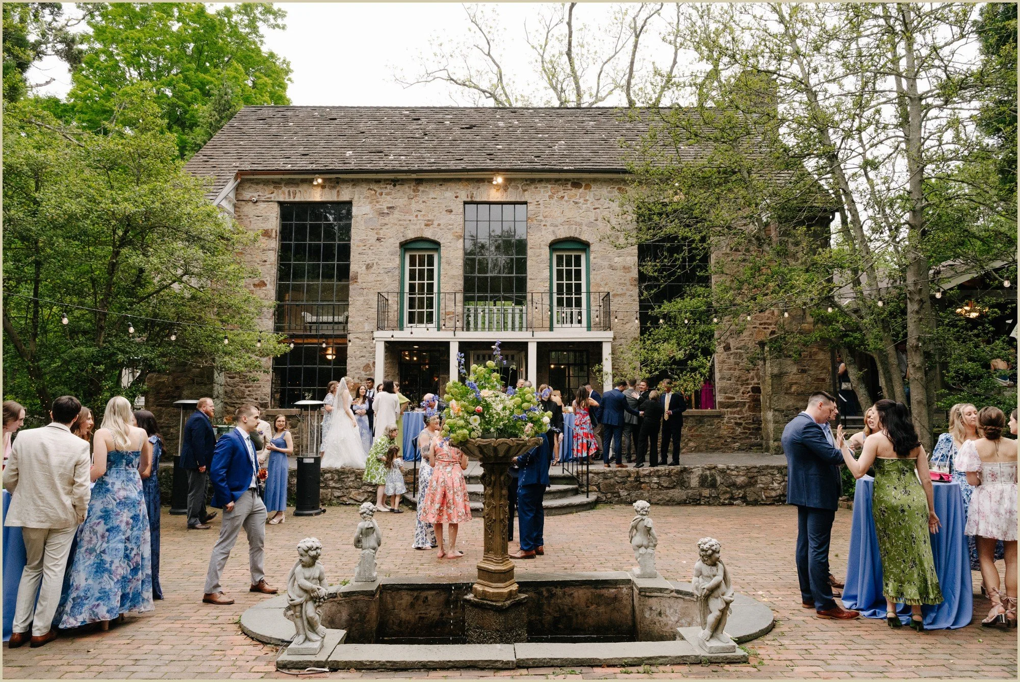 spring, garden, blue, white, estate, wedding, bucks, county