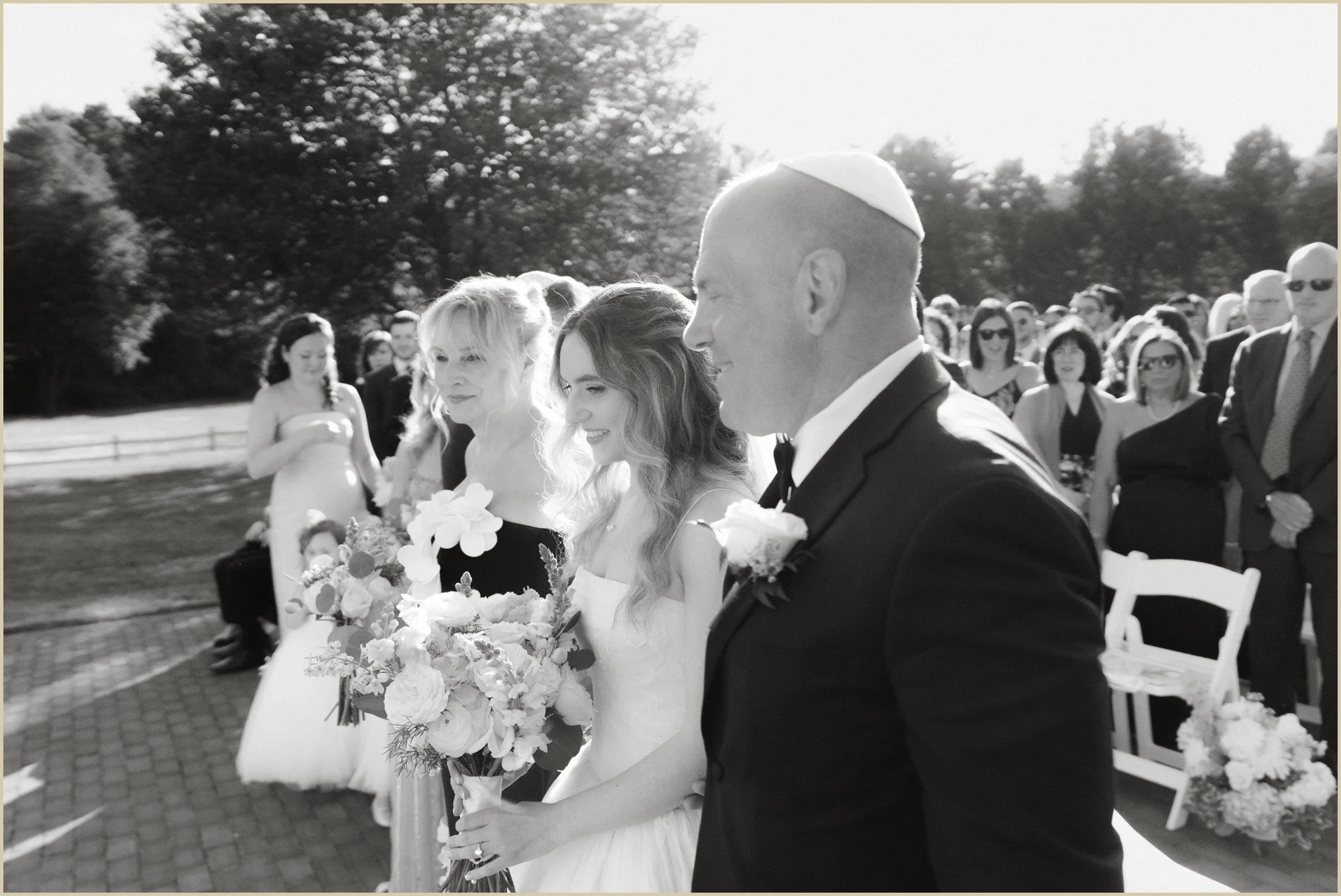 documentary style wedding photo of bride during ceremony