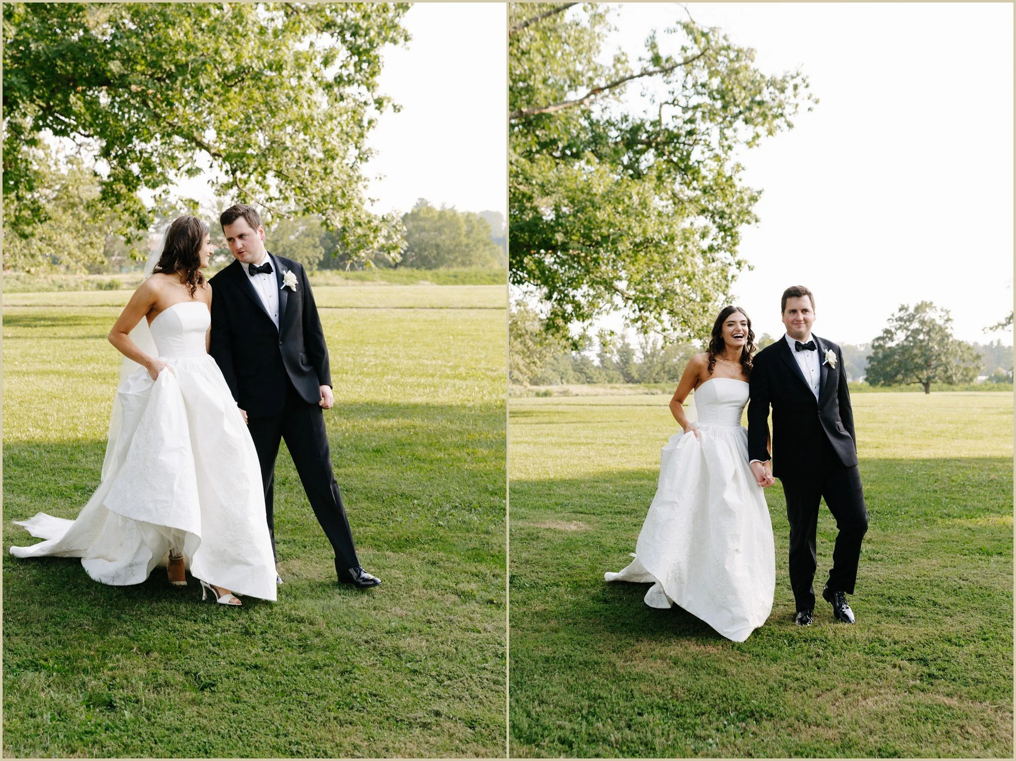 wedding portraits candid walking 