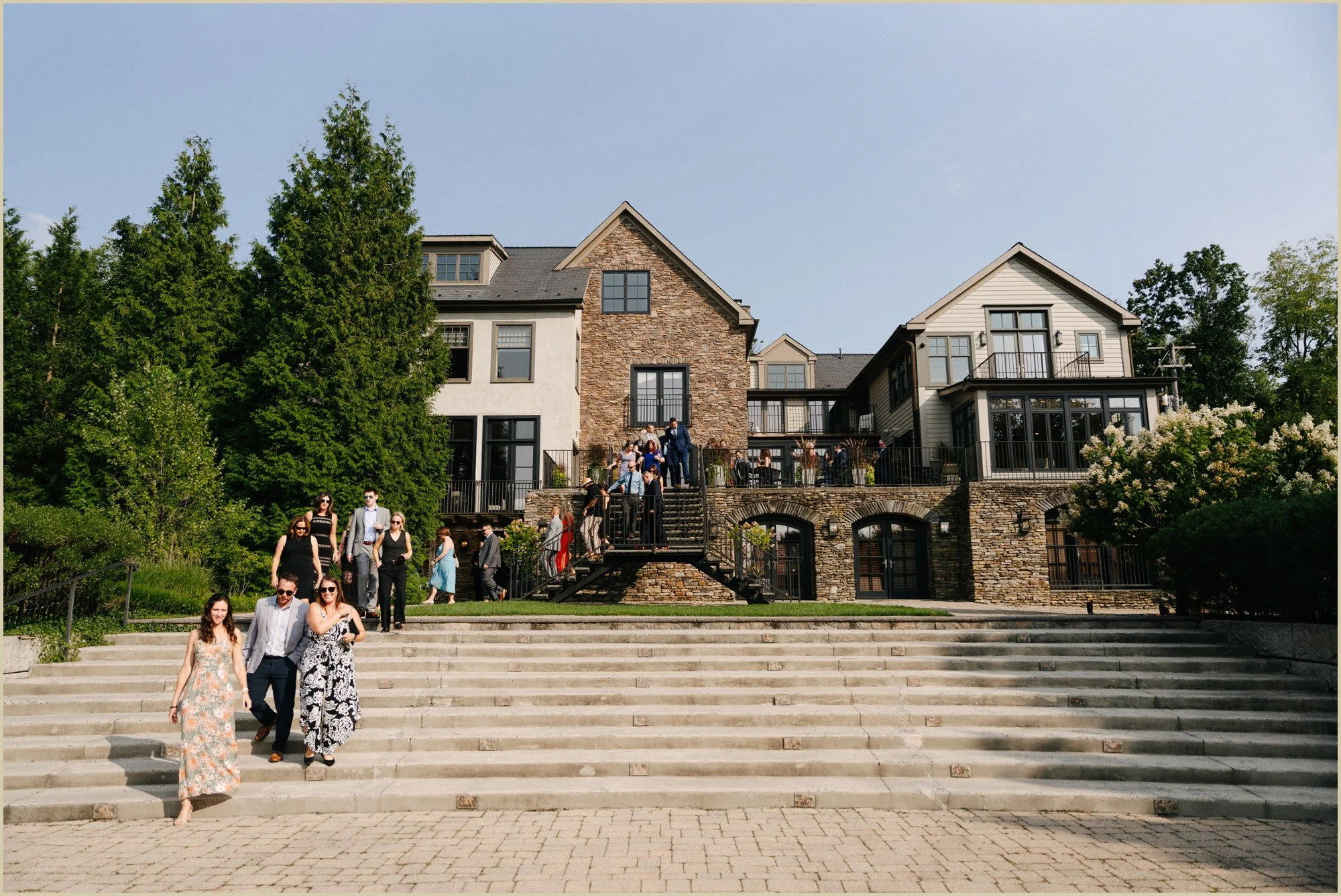 wedding guests entering wedding ceremony