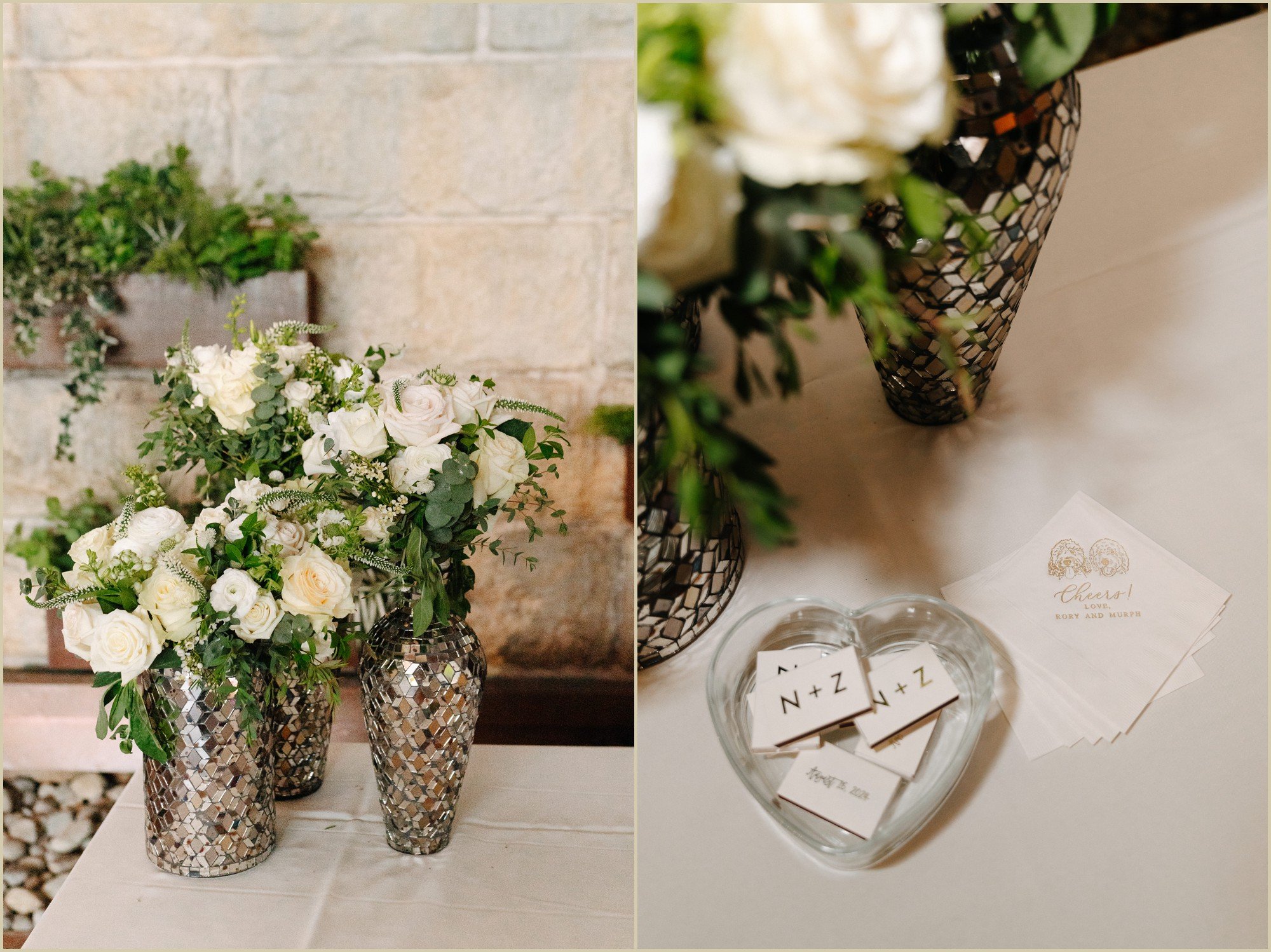 white floral wedding decor