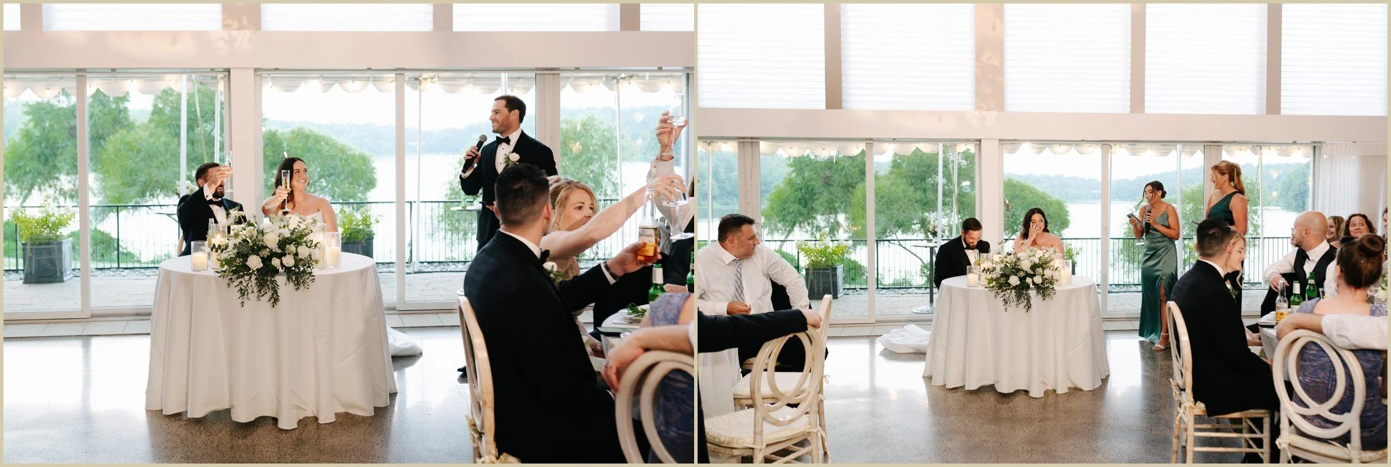 wedding toasts with reactions