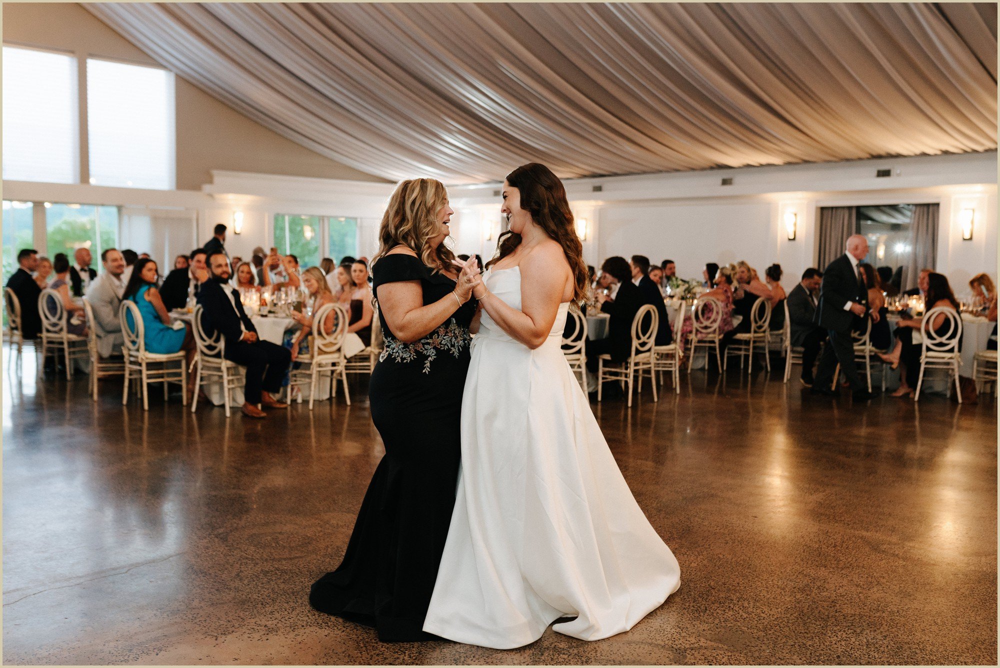 bride and mother formal dance