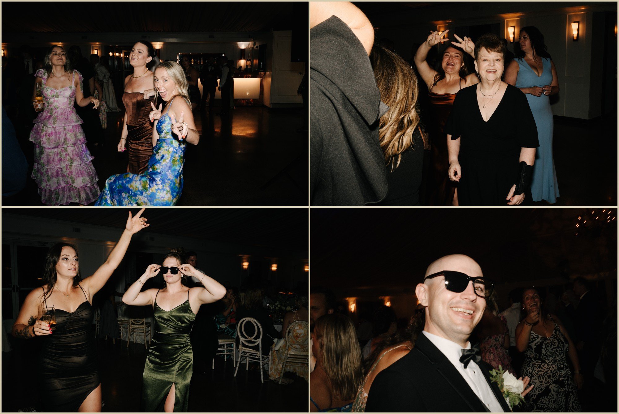 wedding guests during the dance party 