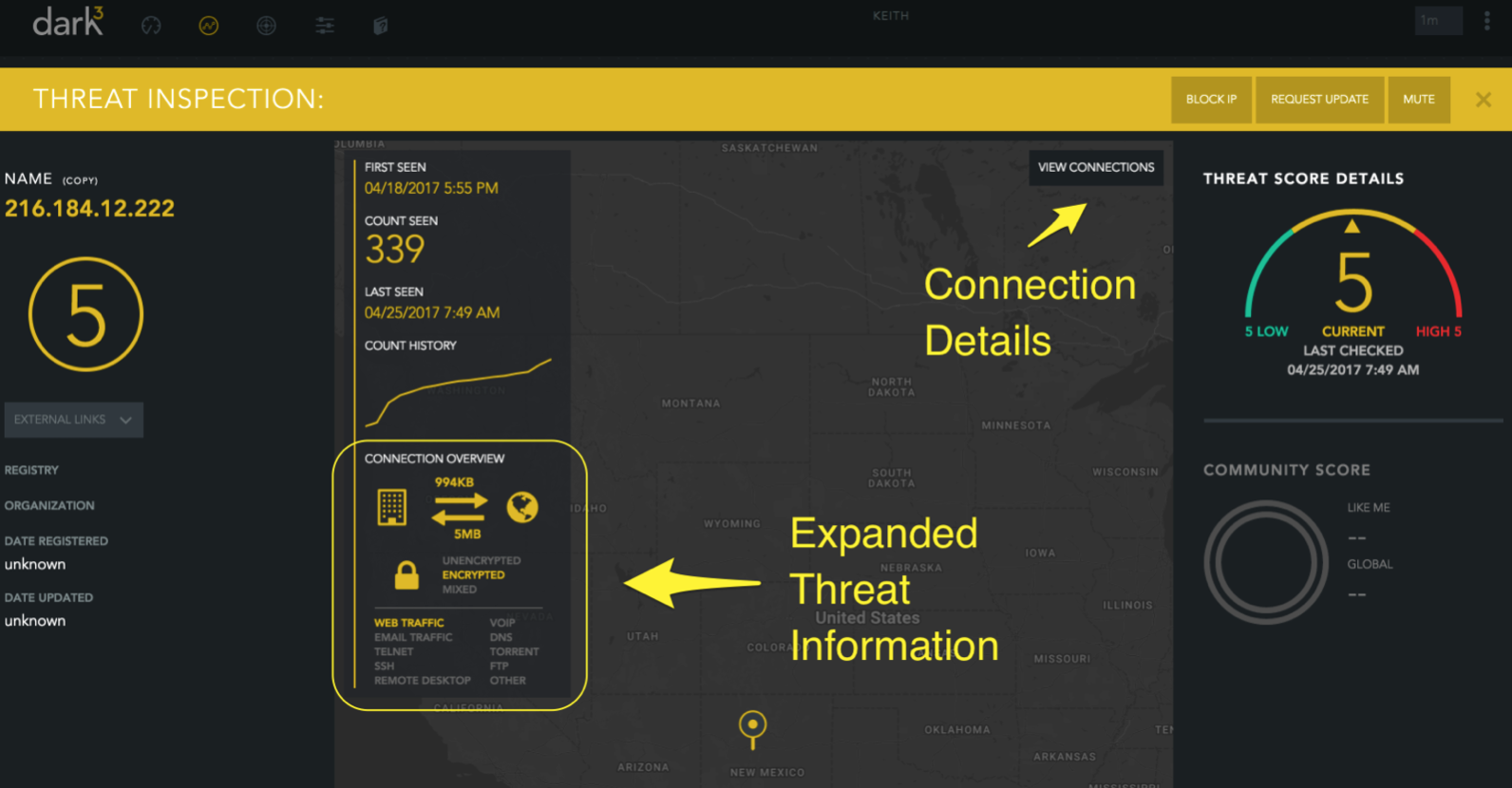Here you can see the additional details provided within "Connection Overview" and a link to "View Connections"