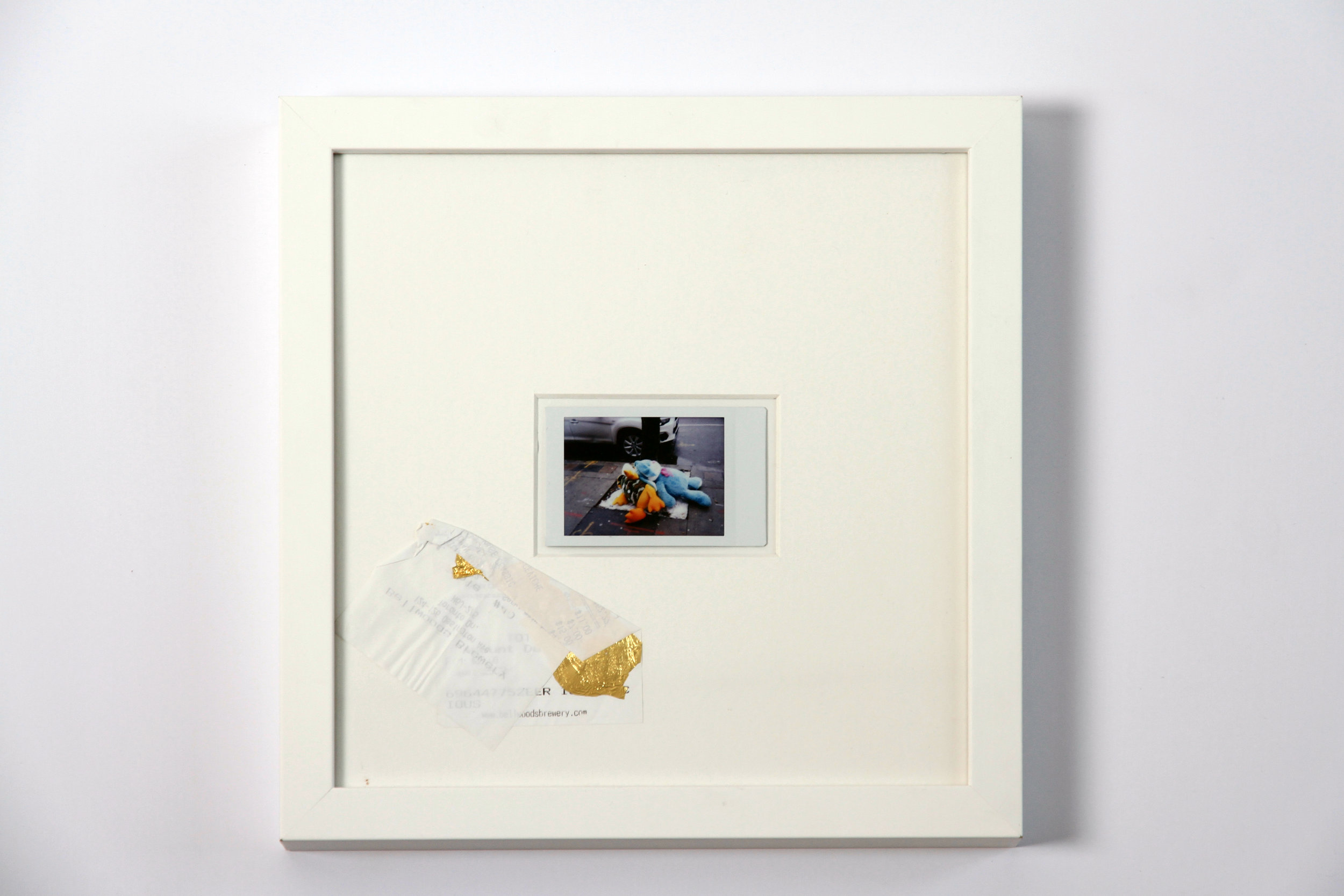 Polaroid #4. 2016. 11" x 11" Framed w/ embellished matte.