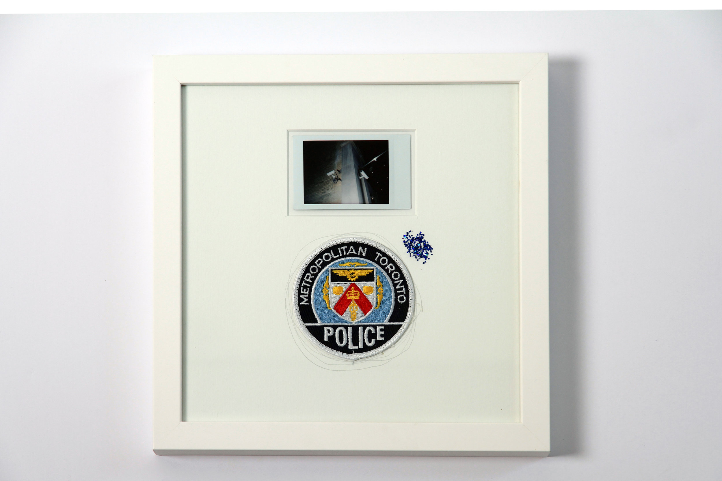 Polaroid #8. 2016. 11" x 11" Framed w/ embellished matte.