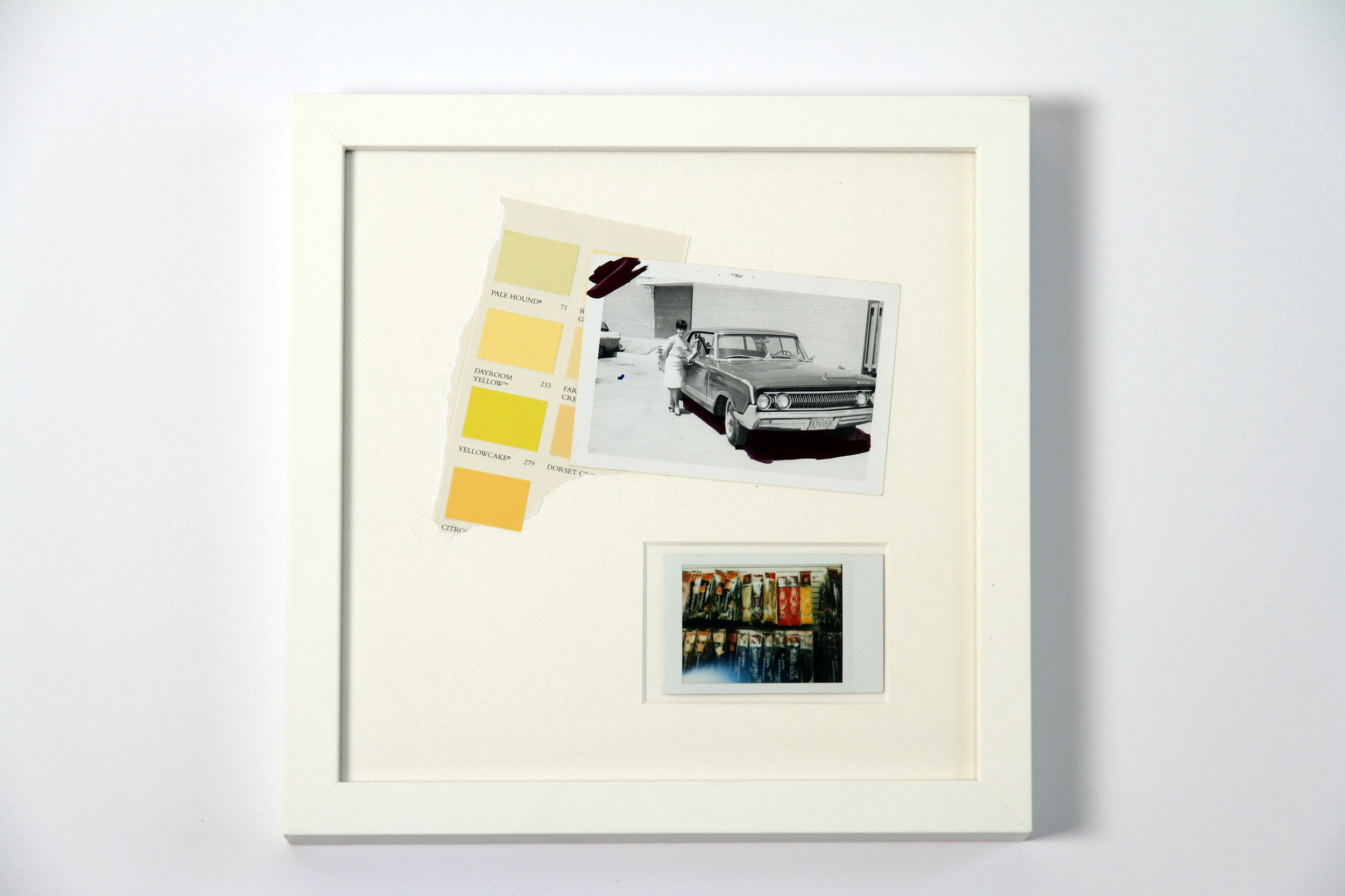 Polaroid #10. 2016. 11" x 11" Framed w/ embellished matte.