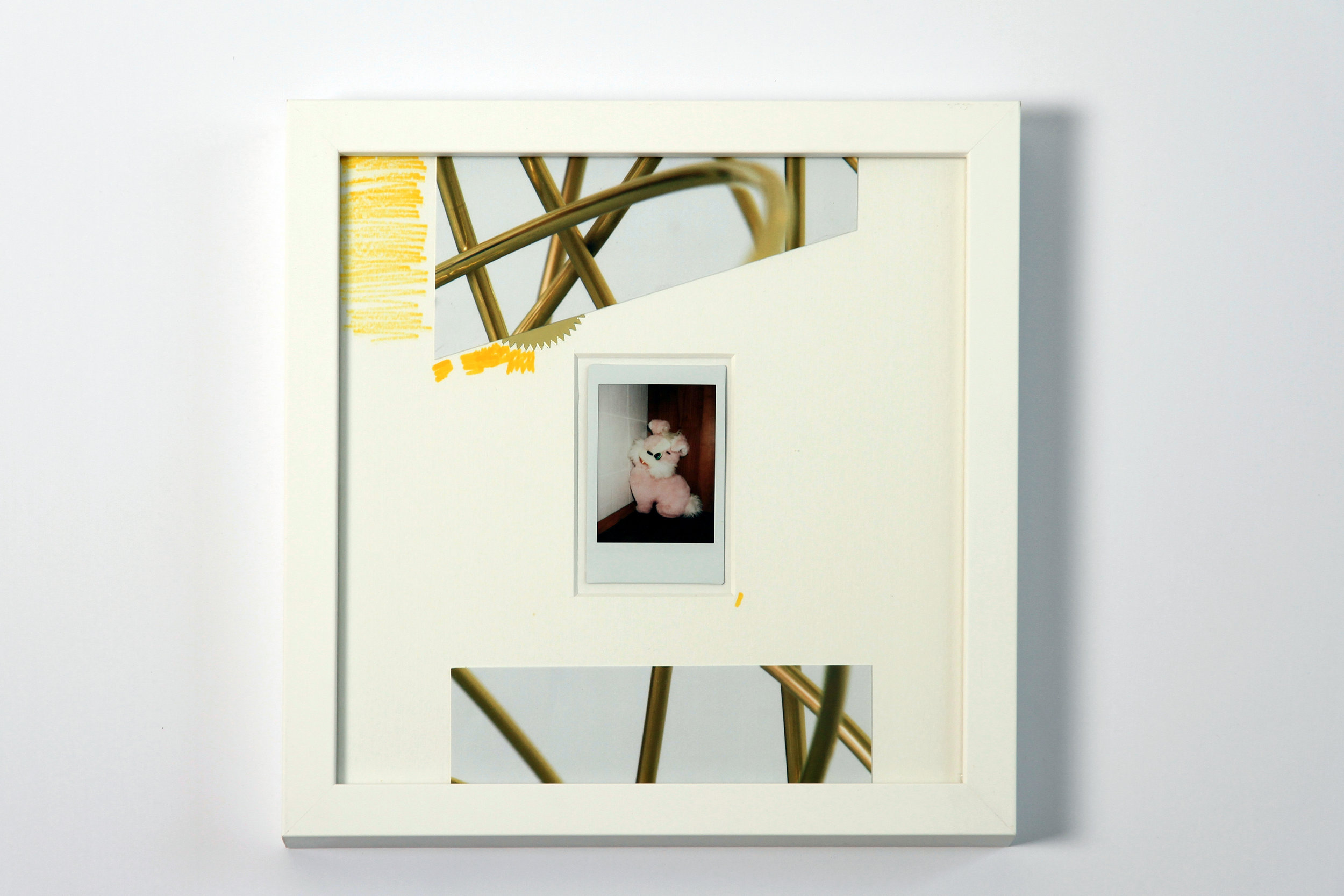Polaroid #9. 2016. 11" x 11" Framed w/ embellished matte.