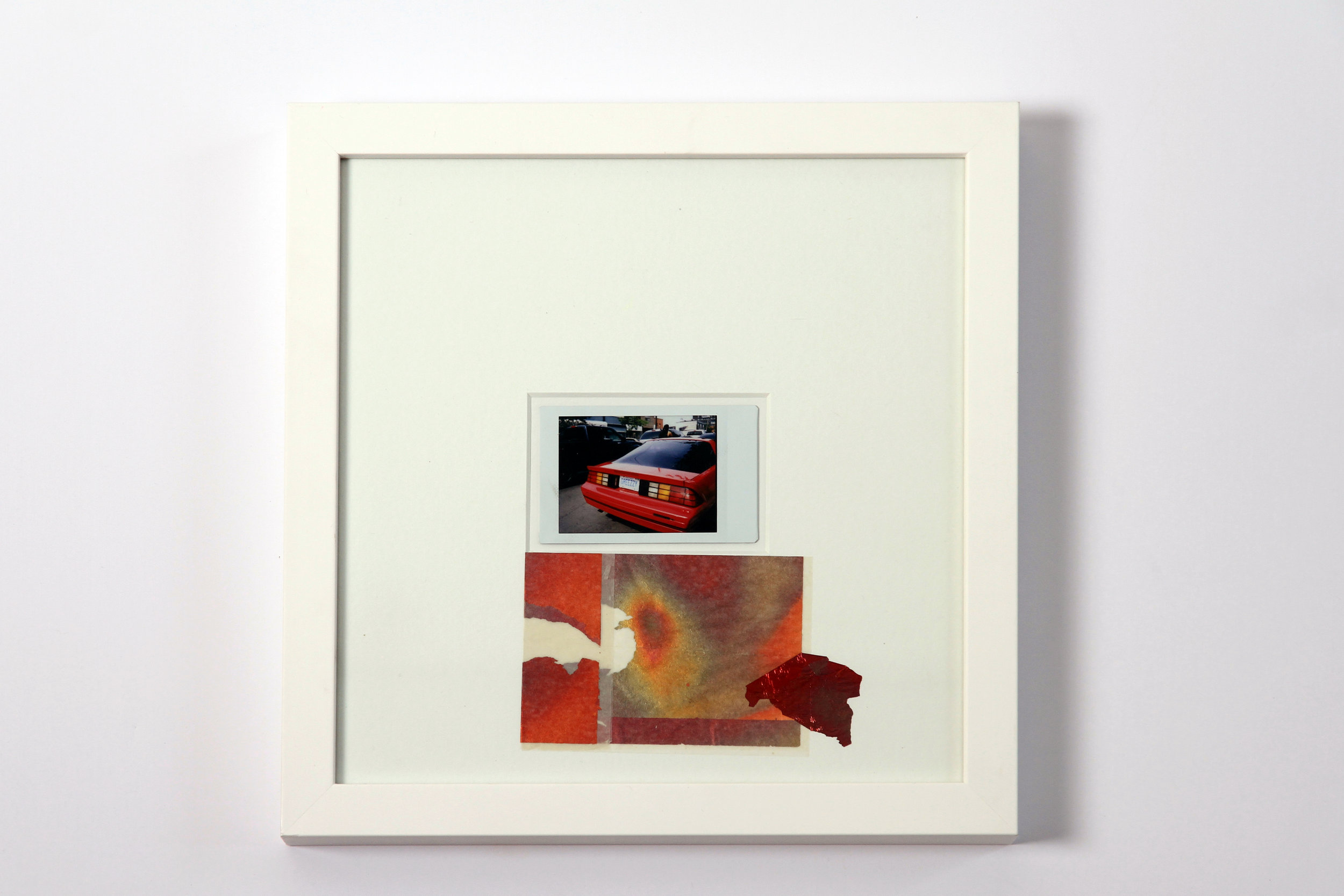 Polaroid #12. 2016. 11" x 11" Framed w/ embellished matte.