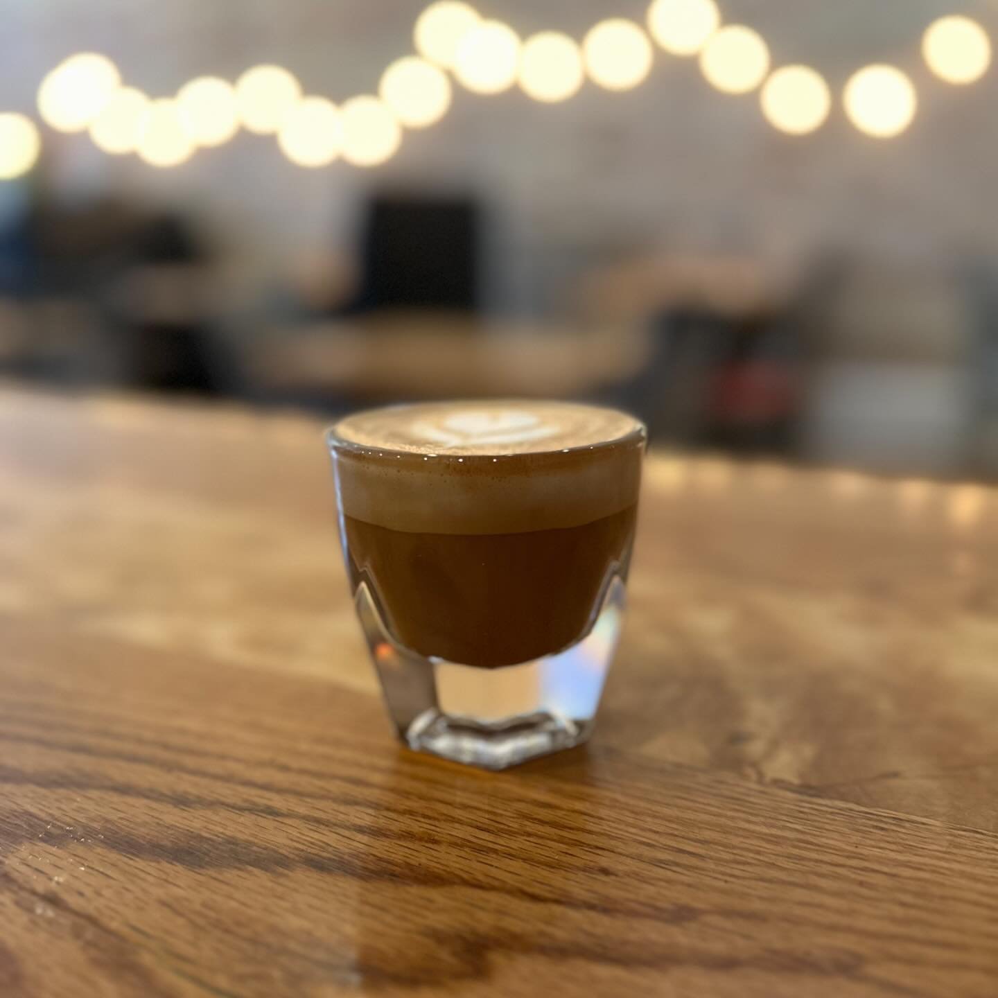 Cortado.  A perfect amount of espresso and milk &mdash; equal parts of both. A Spanish drink you can enjoy in Petoskey! 🇪🇸💛

@northperkcoffee @notneutral #cortado #latteart #coffeeshop #localcoffee #latteart #petoskey @downtownpetoskey #batista