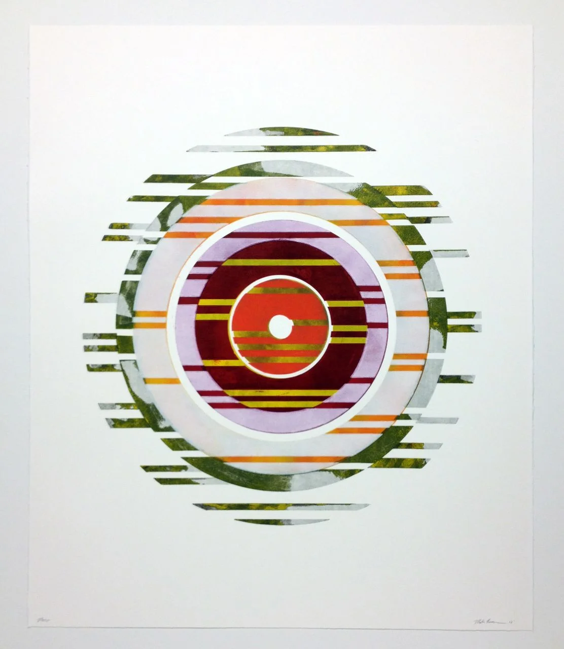 'untitled' woodcut mono print on Revere 'silk', 29 x 36, 2012