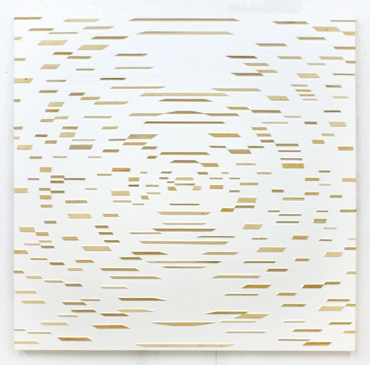 'Delusions Parfait' Poured acrylic paint and wood on panel, 60 x 60 in, 2011