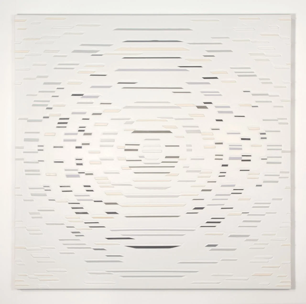 'It's Never Too Late for Now' Poured acrylic paint and wood on panel, 72 x 72 in, 2011