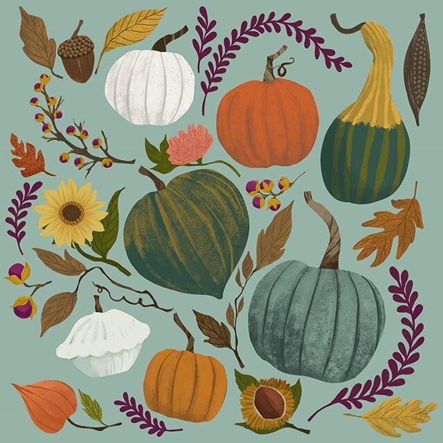 Still on an autumn kick. I&rsquo;m going to blame the cold, rainy days this week. #surfacedesign
