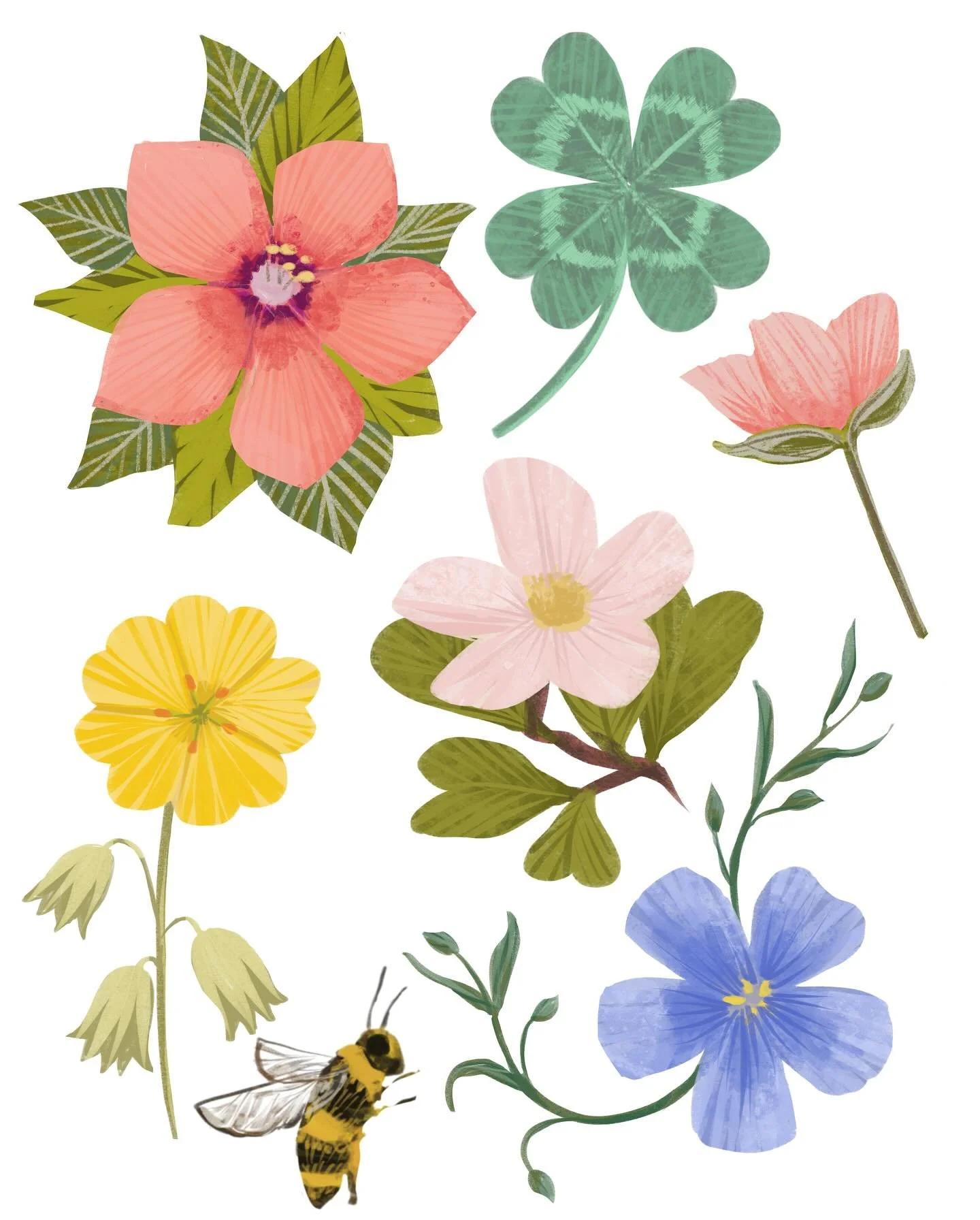 A little ode to spring and the pollinators. 
☘️🐝🌸
To make a prairie it takes a clover and one bee,
One clover, and a bee,
And revery.
The revery alone will do,
If bees are few.
-Emily Dickinson