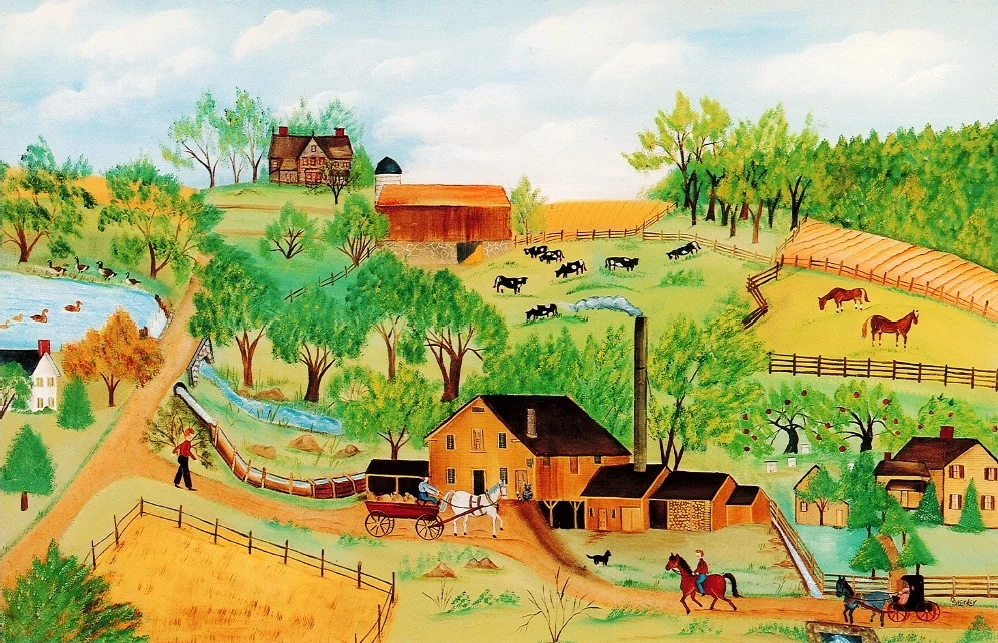 The above illustration is the front of a postcard showing Gilbert Mills, located off North Avon Road in Livingston County, NY. The postcard was found in the Genesee Valley Historical Collection in Milne Library at SUNY Geneseo.