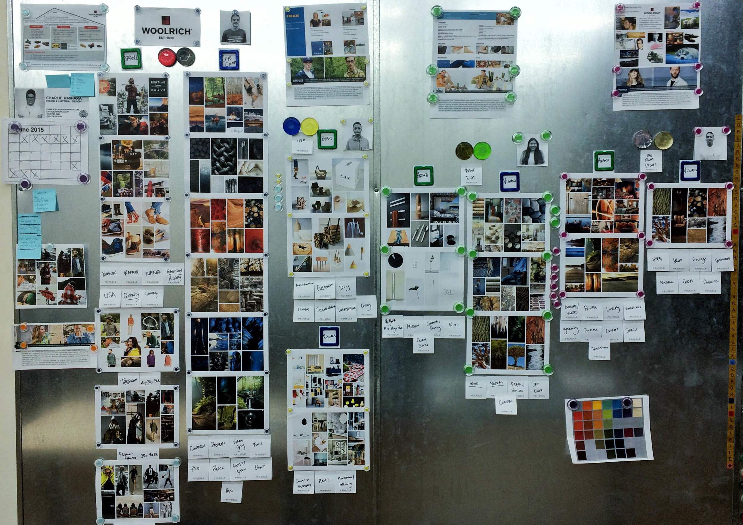 Continuing to build my board. Profiles on Woolrich , Ikea , West Elm , and The Point Resort .