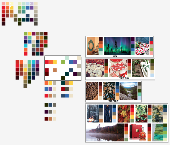 Building a global color palette that I will pull from for color ways on the shoes.