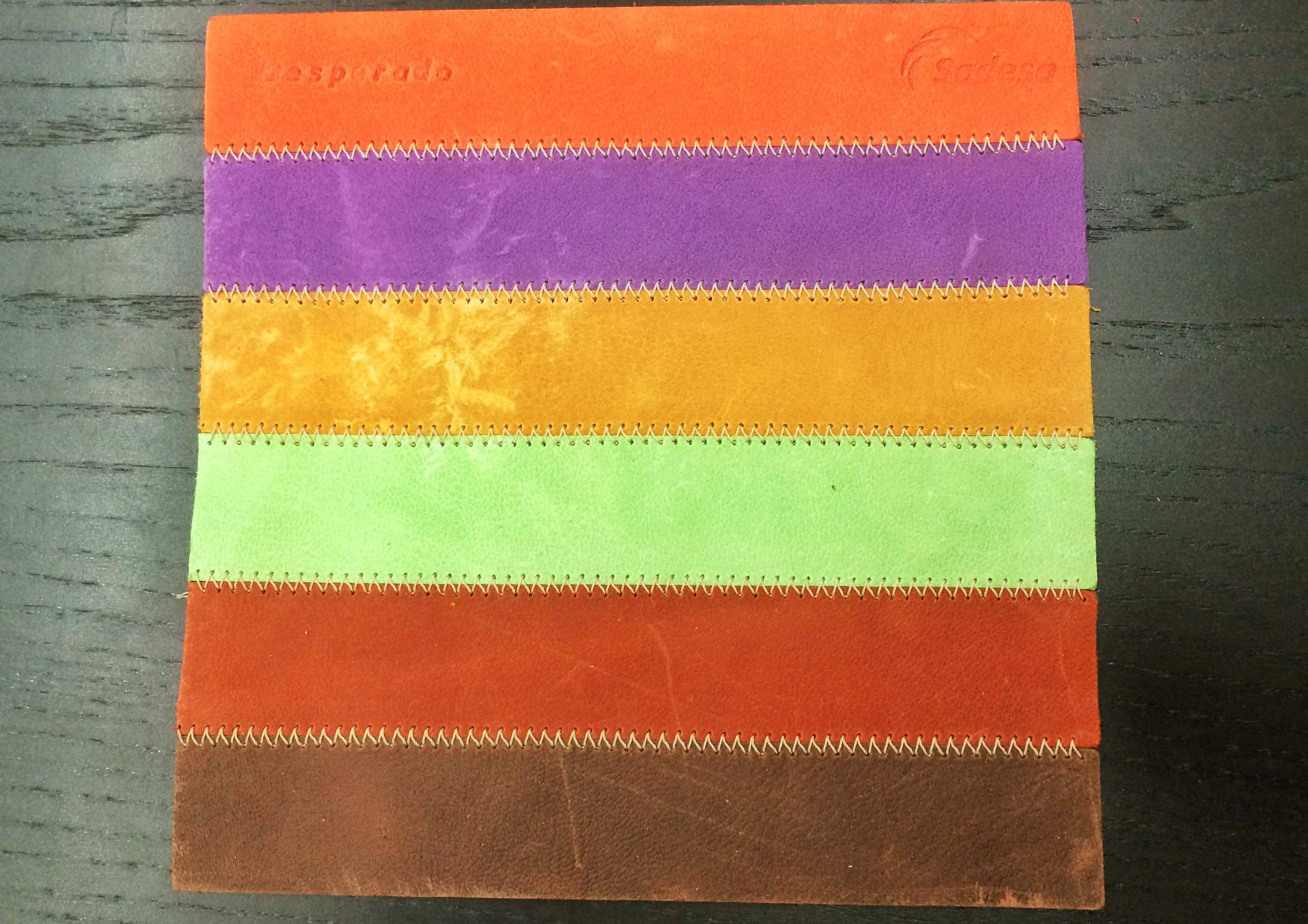 Swatch sample of Sadesa Leather .