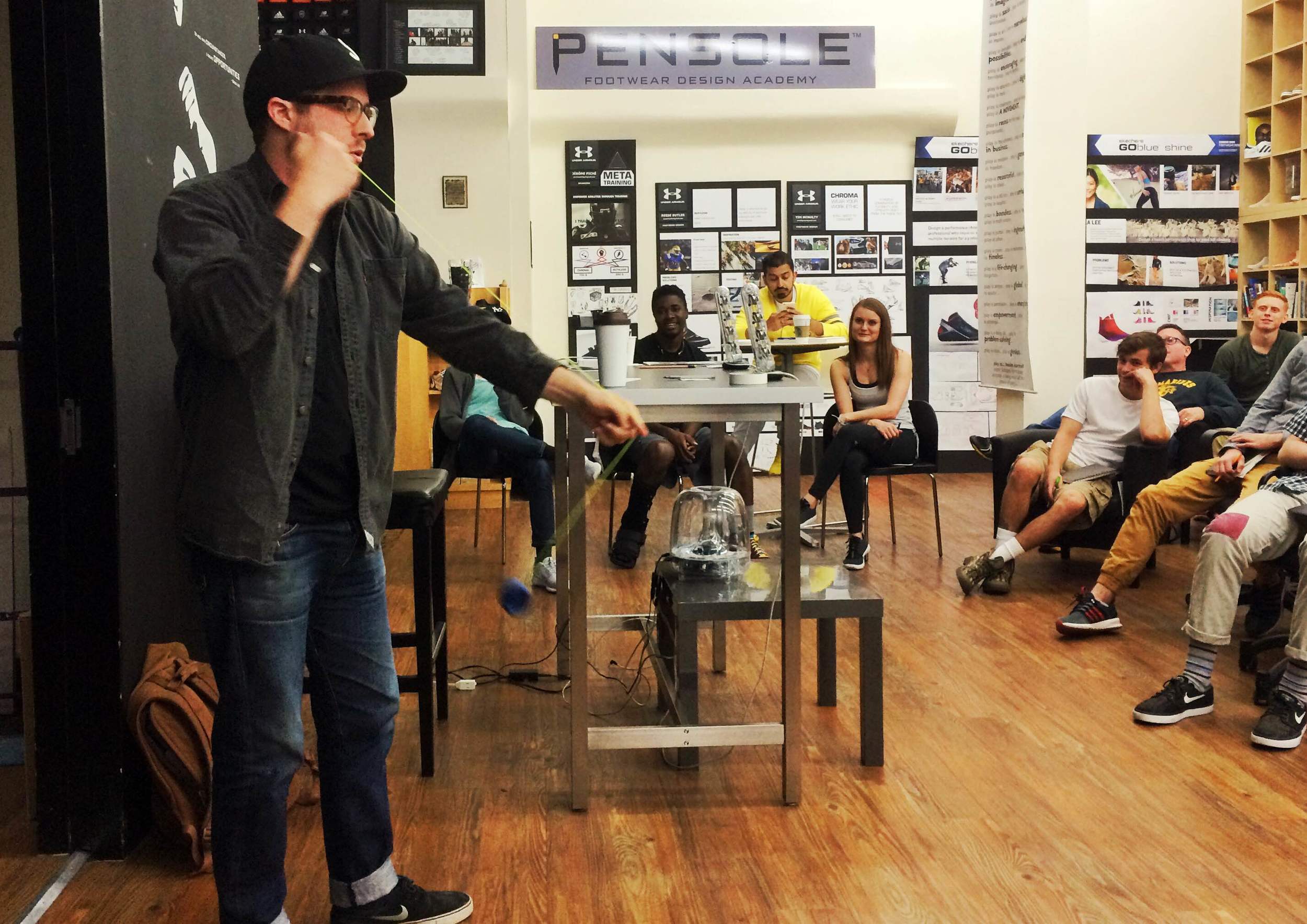 Seth Peterson showing off some of his YoYo skills.