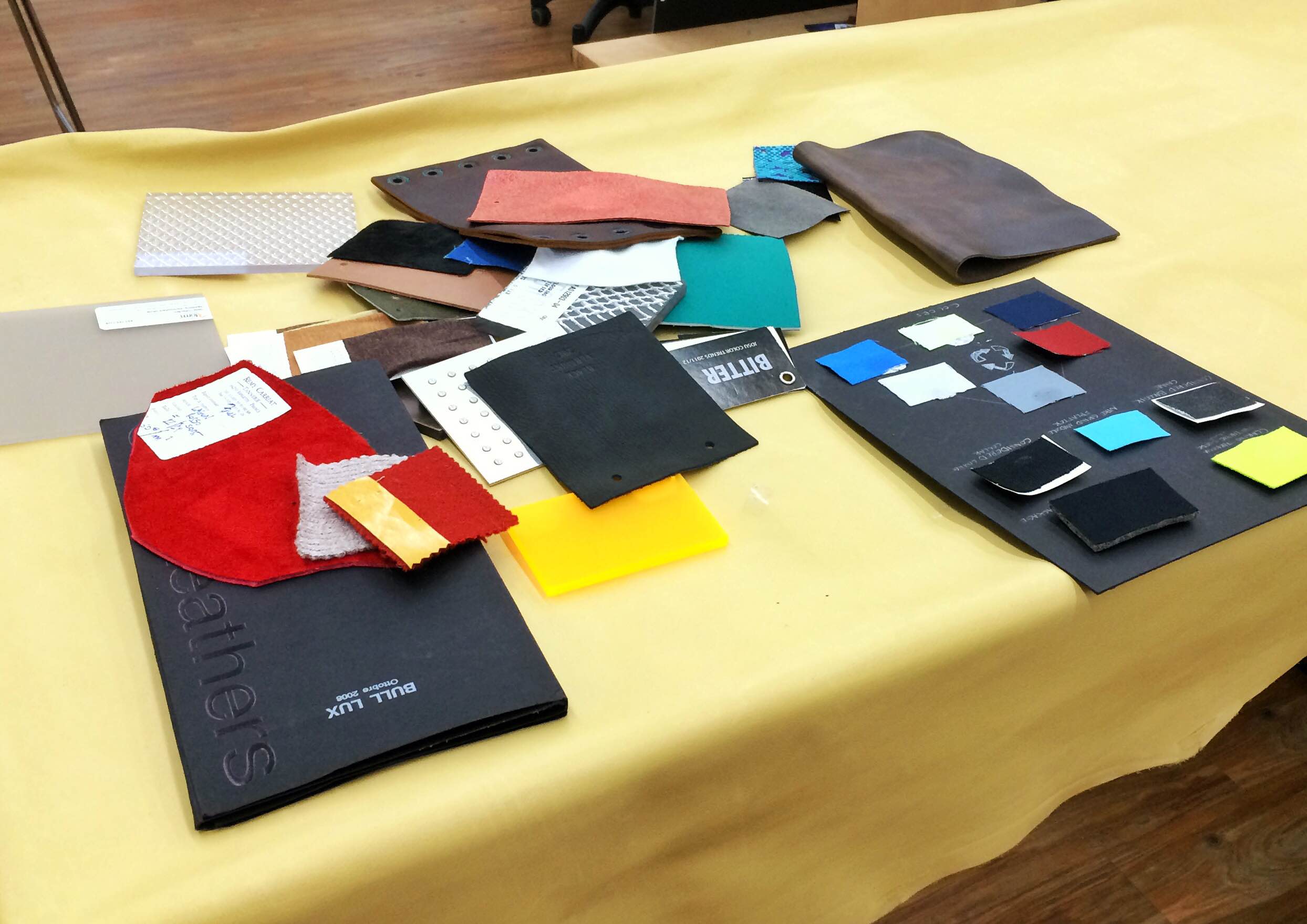 The pile of go-back material scraps that the CMDs are no longer using.