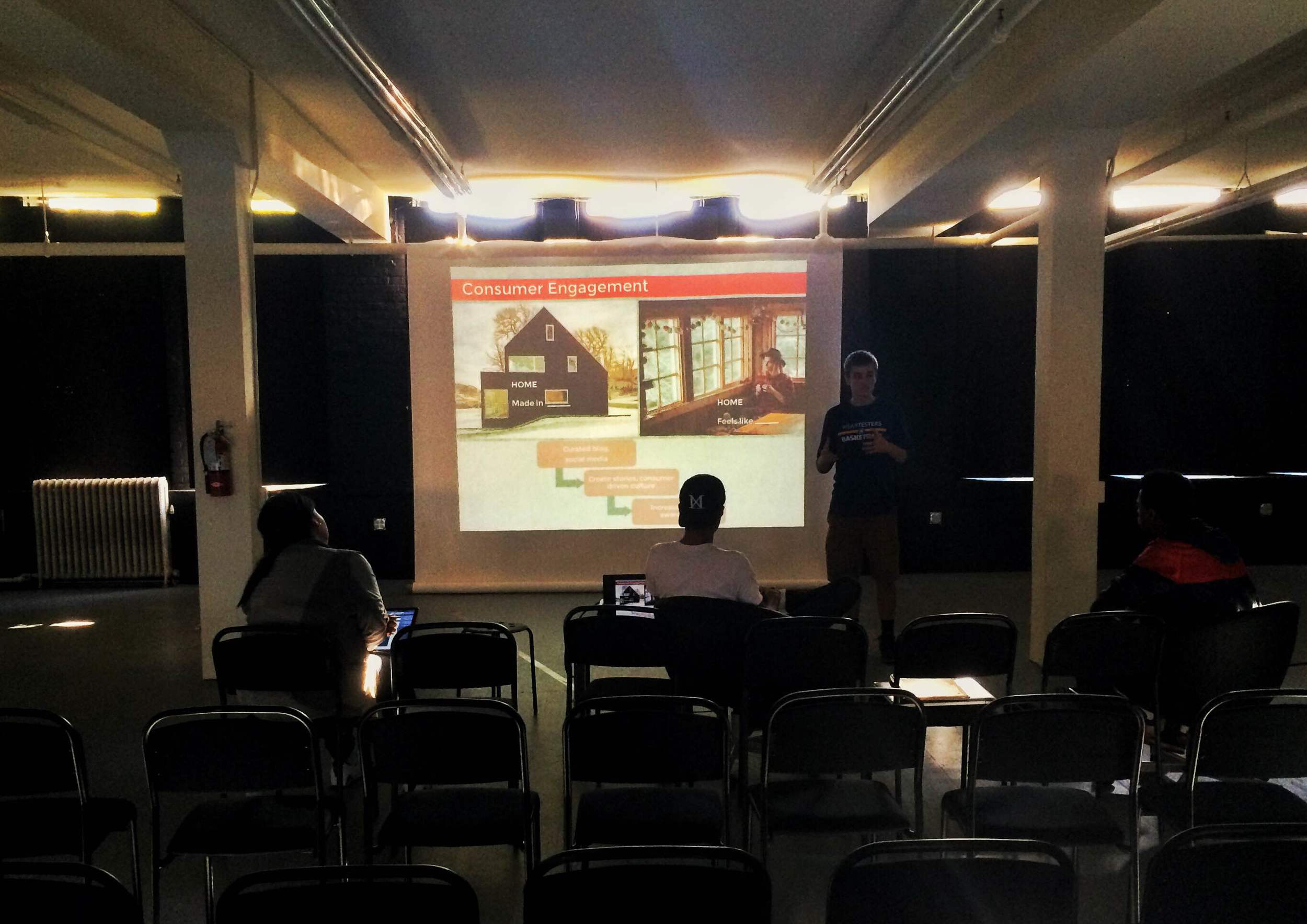 Practice makes perfect. Getting ready with Team Woolrich for the final presentation.